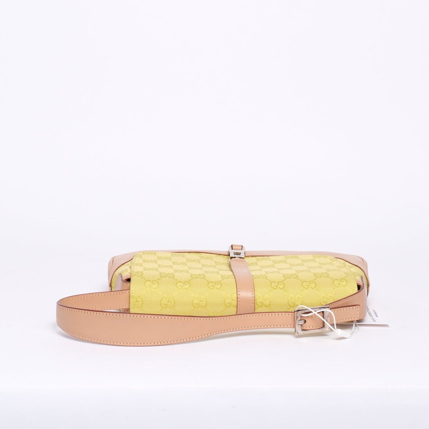 Gucci Green & Beige Canvas & Leather Jackie Shoulder Bag
