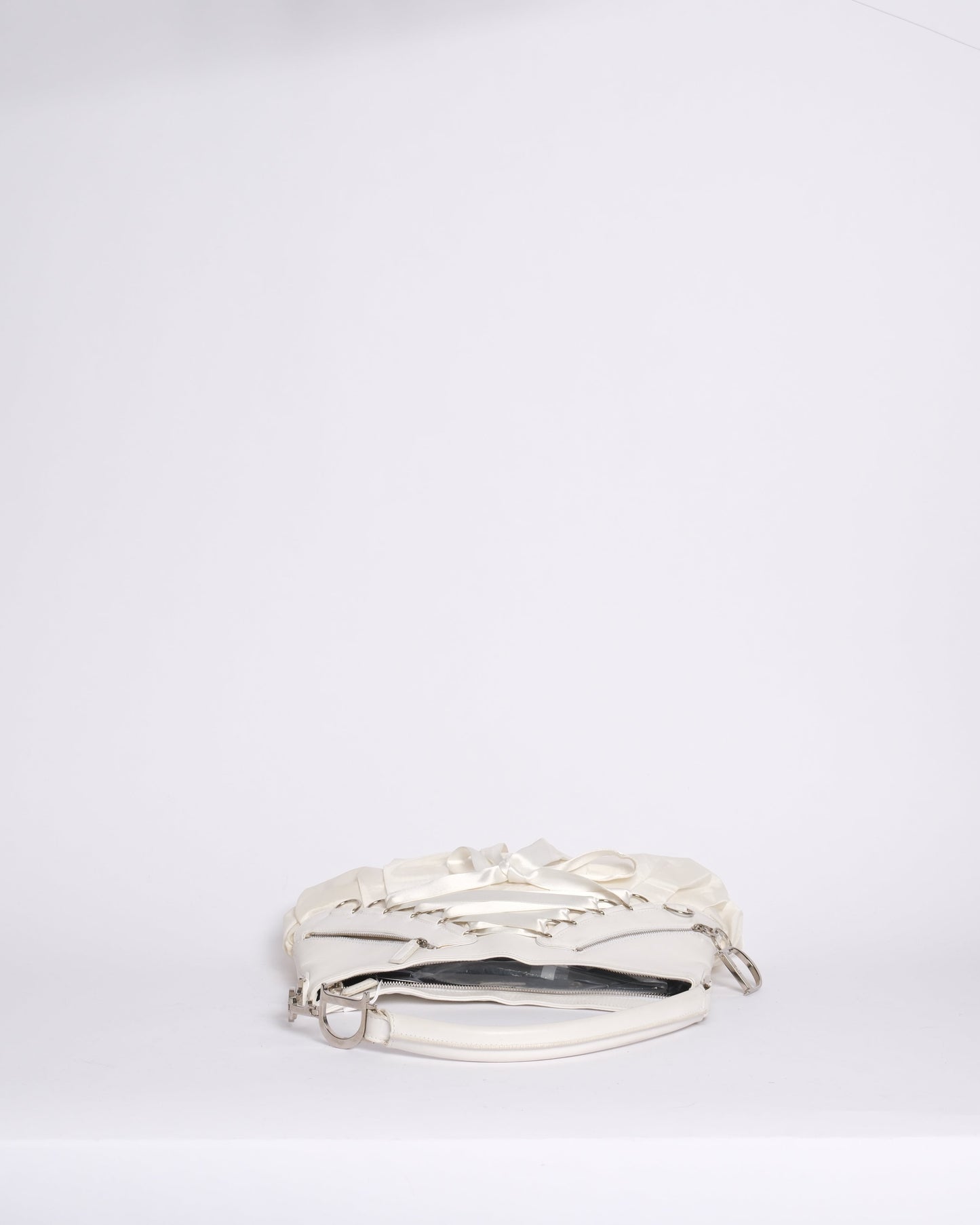 RARE Christian Dior White Corset Ballerina Large Shoulder Bag (Copy)