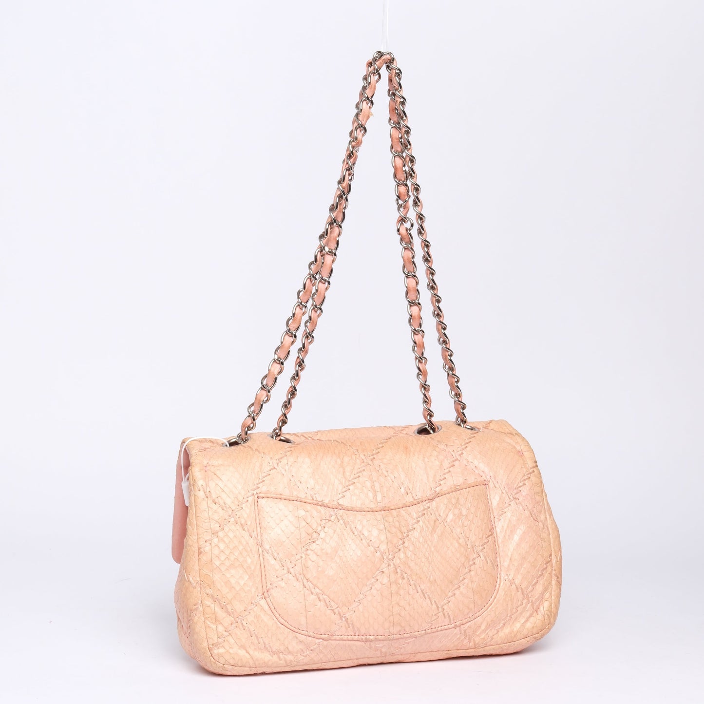 Chanel Peach Python Small Flap Bag