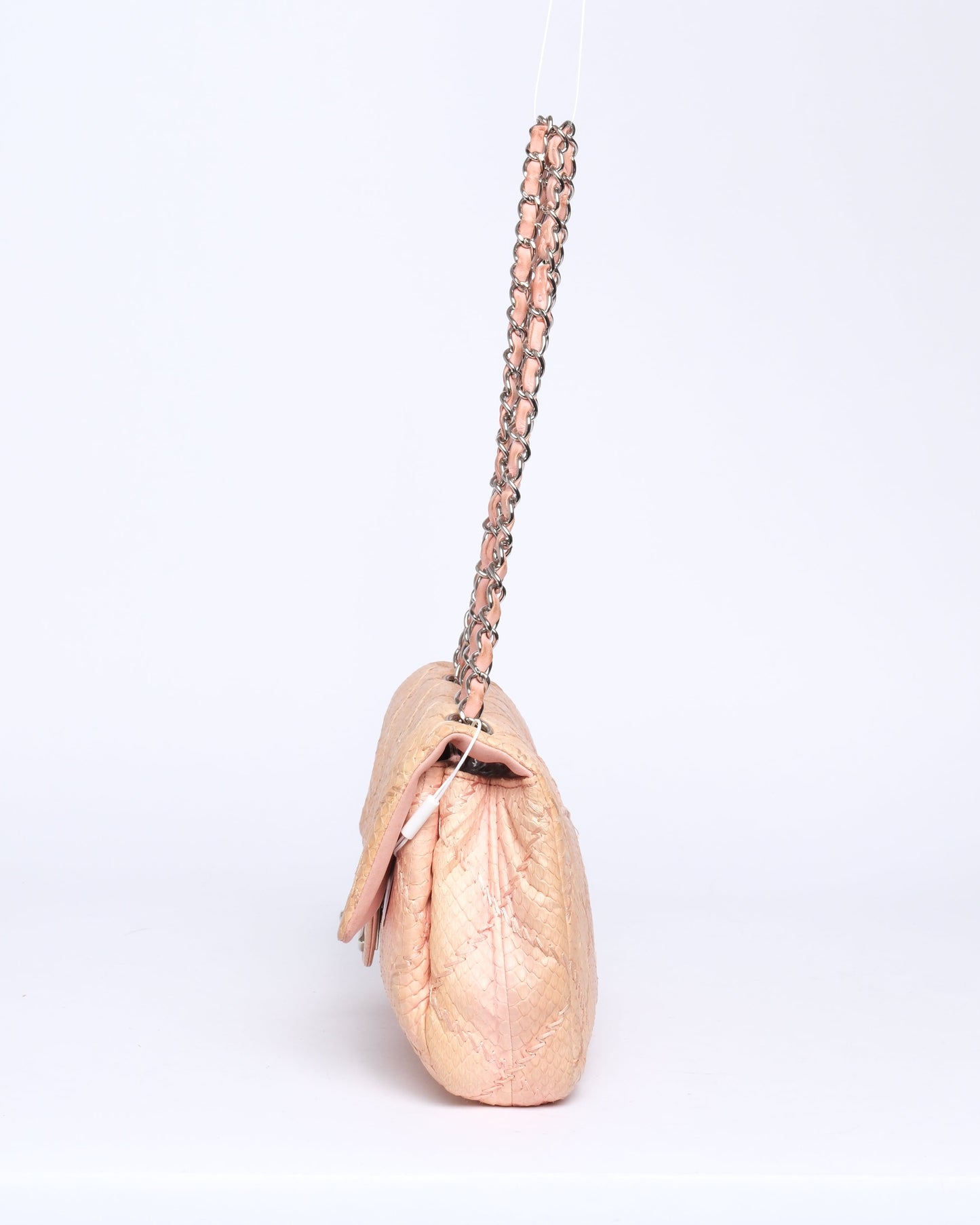 Chanel Peach Python Small Flap Bag