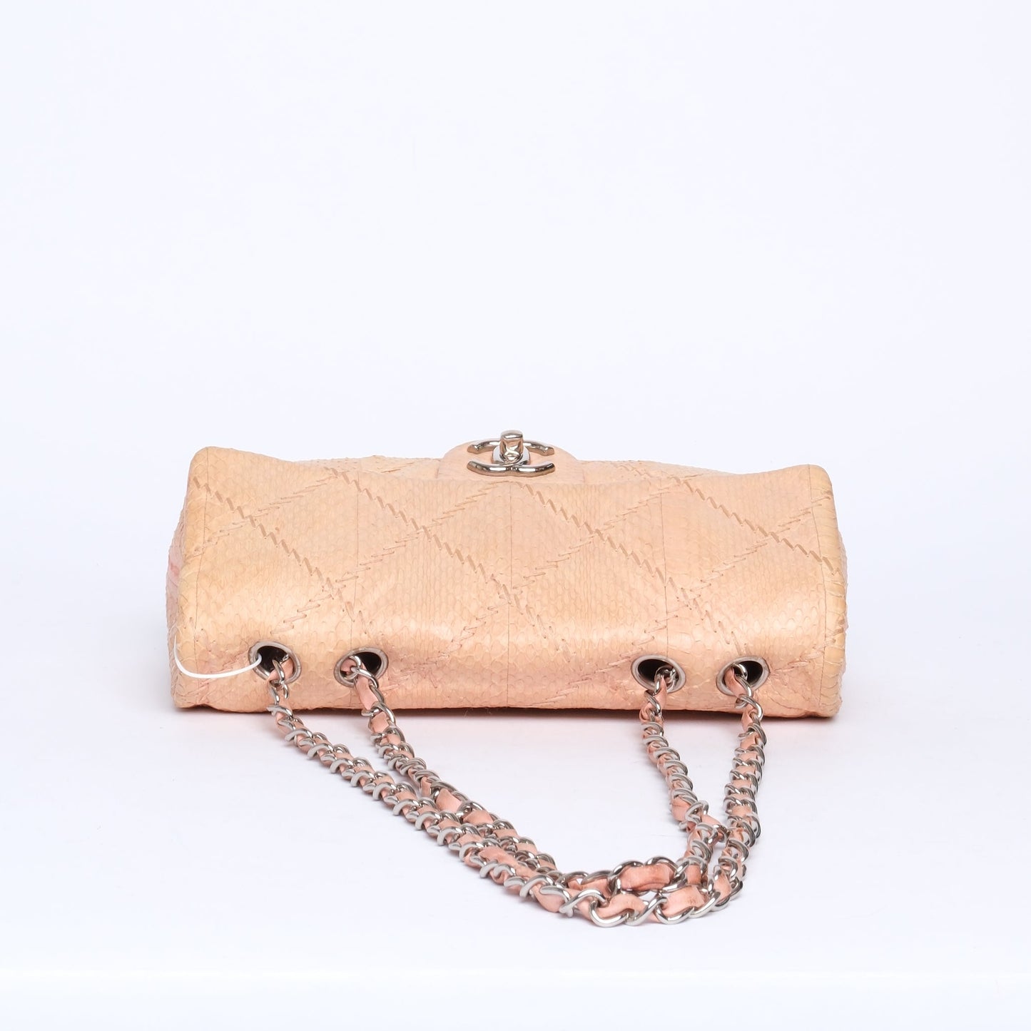 Chanel Peach Python Small Flap Bag