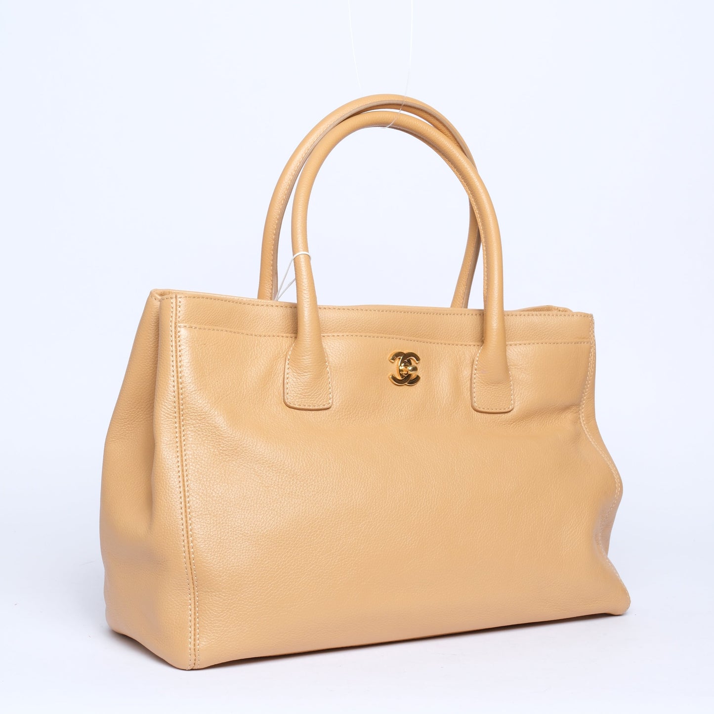 Chanel Beige Lambskin Leather Executive Tote Bag