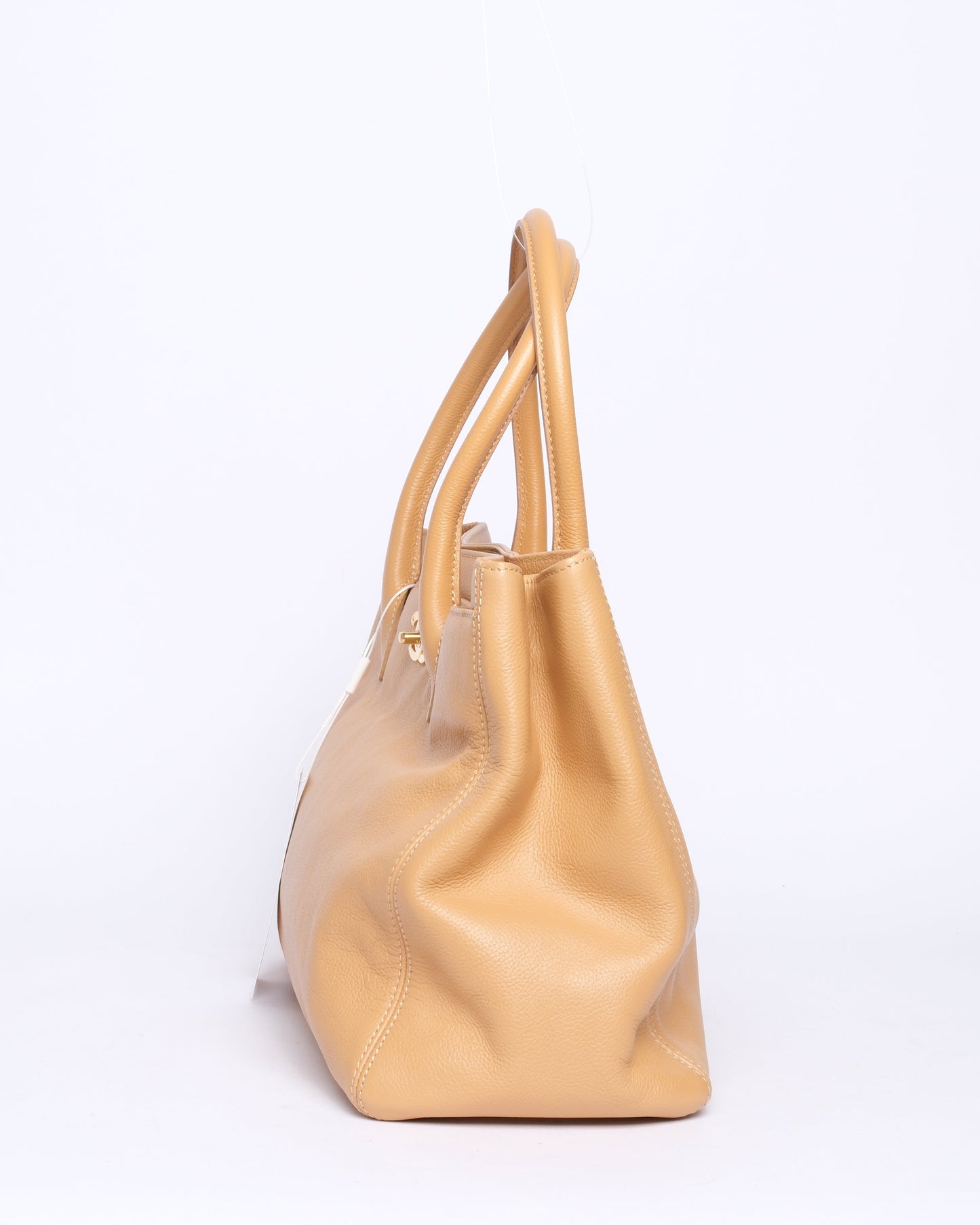 Chanel Beige Lambskin Leather Executive Tote Bag