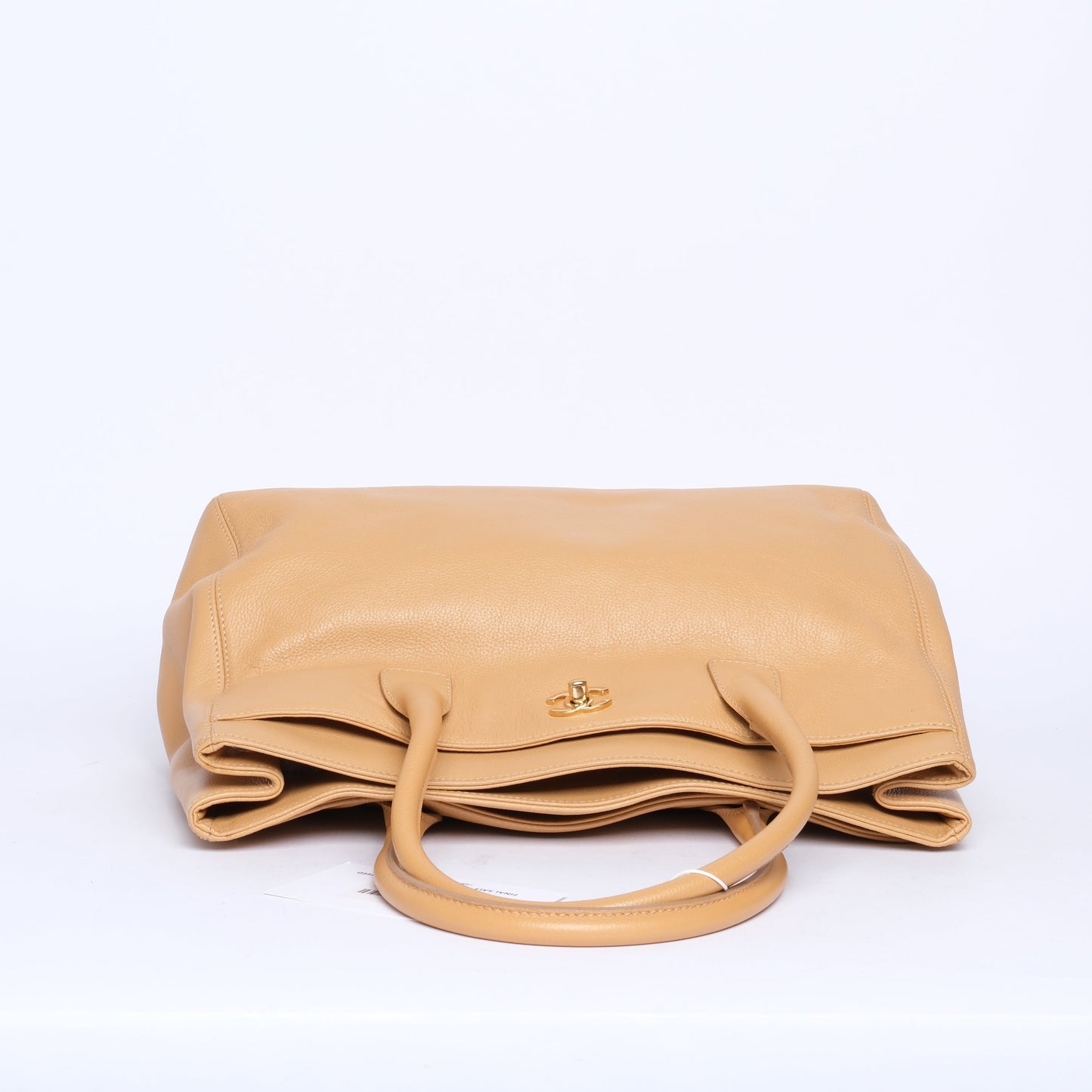 Chanel Beige Lambskin Leather Executive Tote Bag