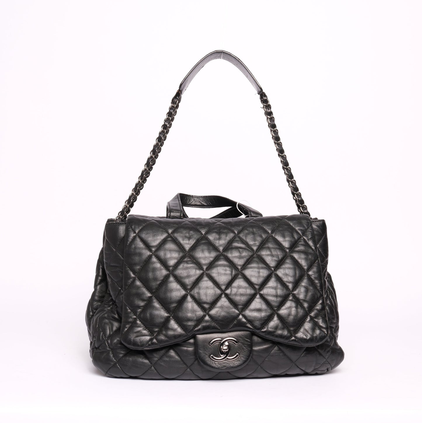 Chanel Black Soft Lambskin Puffy Double Sided 2-Way Bag