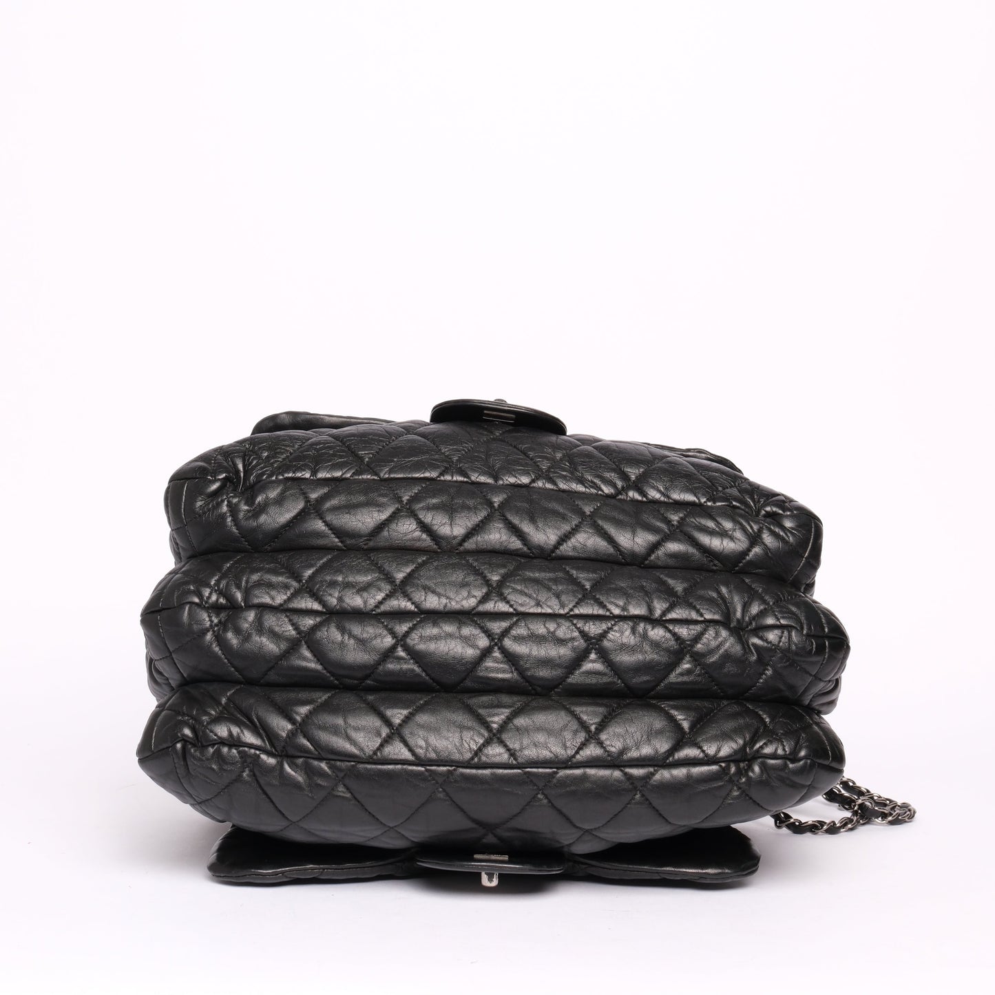 Chanel Black Soft Lambskin Puffy Double Sided 2-Way Bag