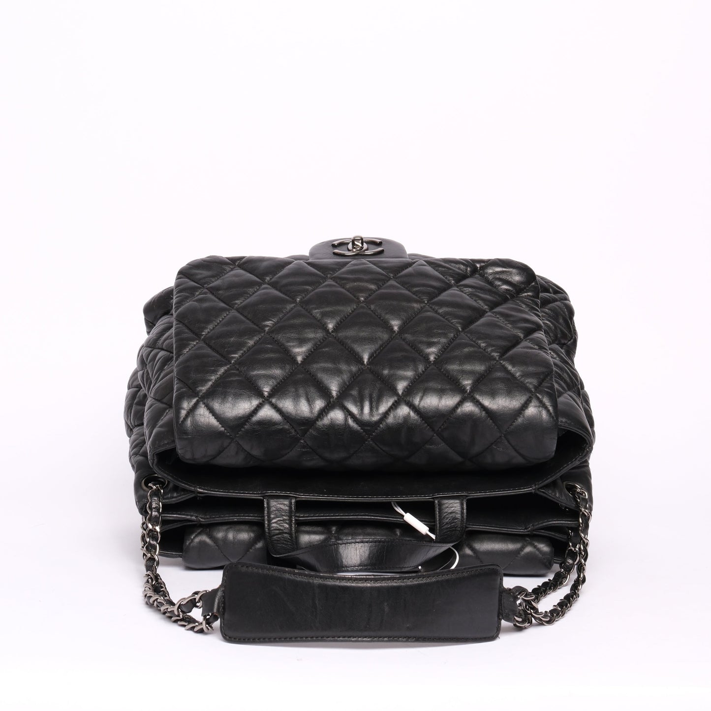 Chanel Black Soft Lambskin Puffy Double Sided 2-Way Bag