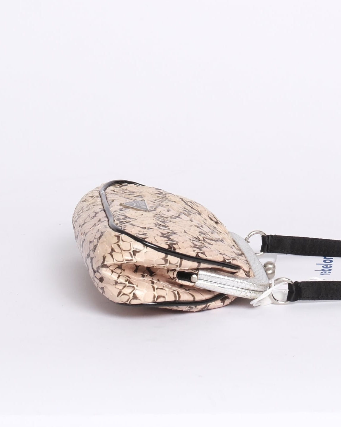RARE Prada Pink Snakeskin Mini Top Handle Evening Bag