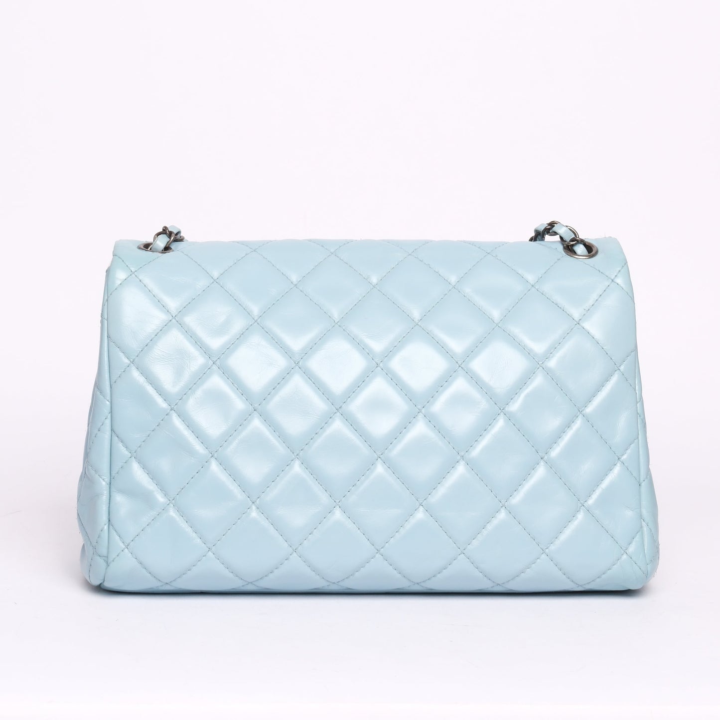 Chanel Baby Blue Puffy Glazed Calfskin Coco Soft Flap Bag