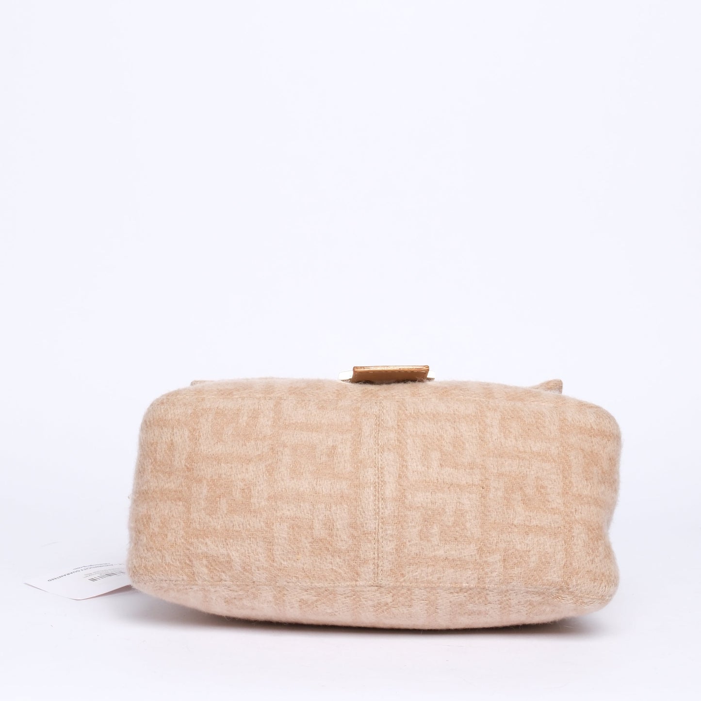 Fendi Beige Wool Zucca Monogram Mama Baguette Shoulder Bag