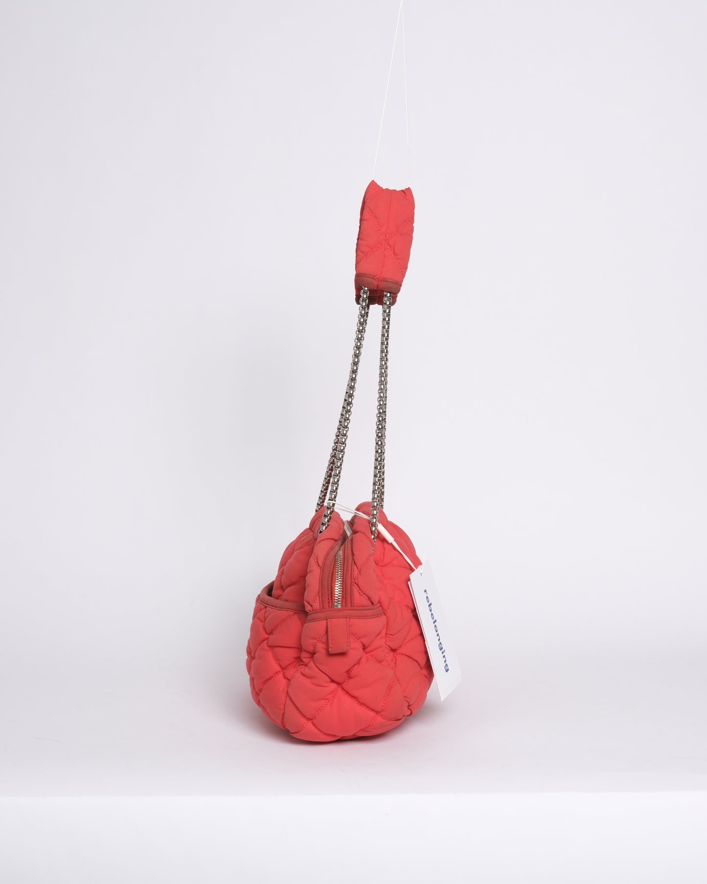 Chanel Bright Orange Bubble Quilted Shoulder Bag