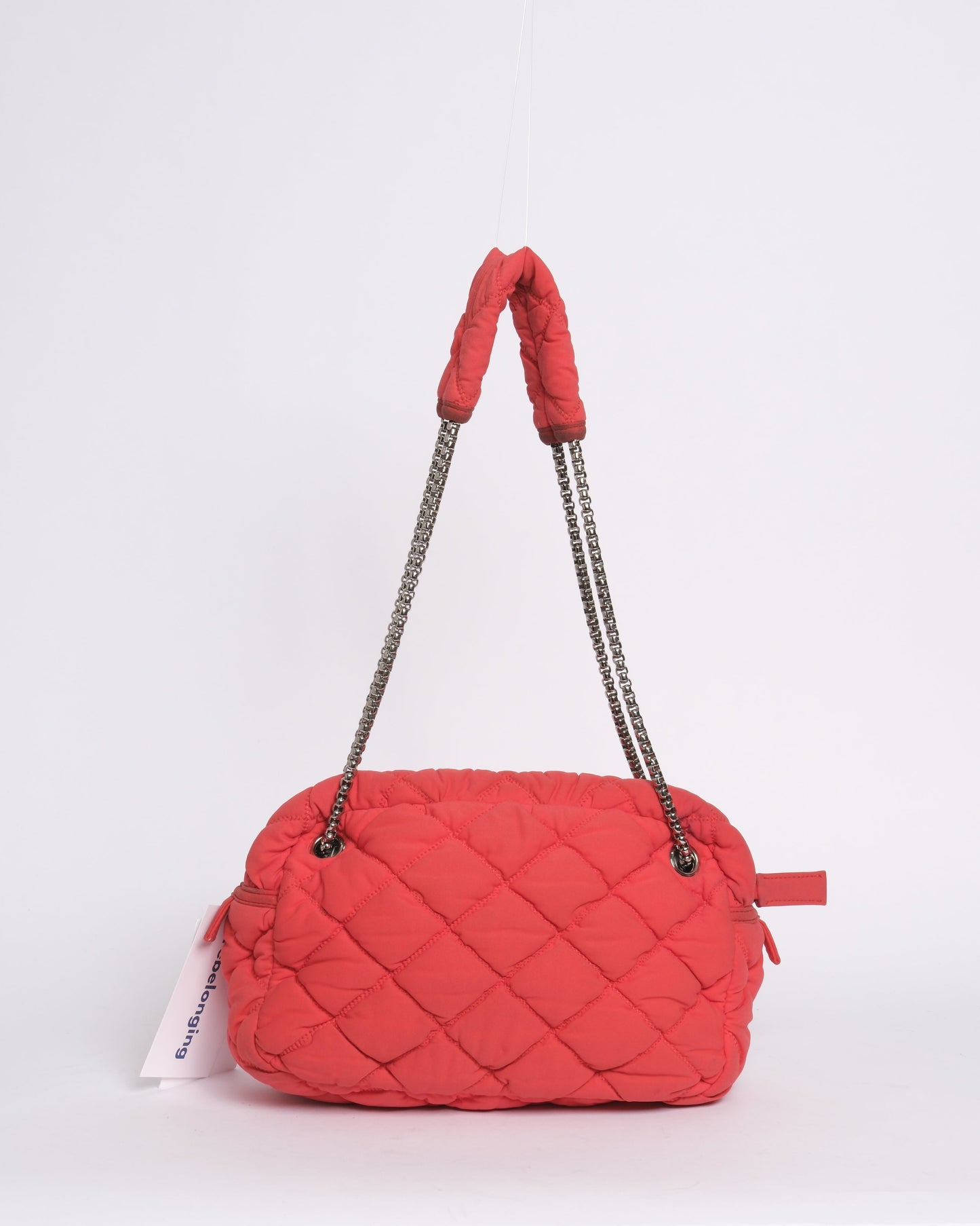Chanel Bright Orange Bubble Quilted Shoulder Bag