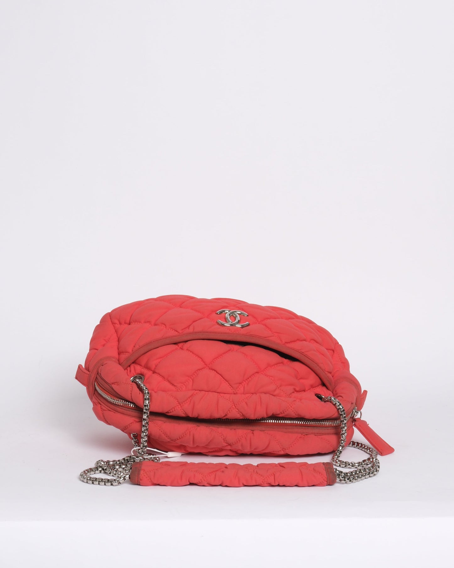 Chanel Bright Orange Bubble Quilted Shoulder Bag