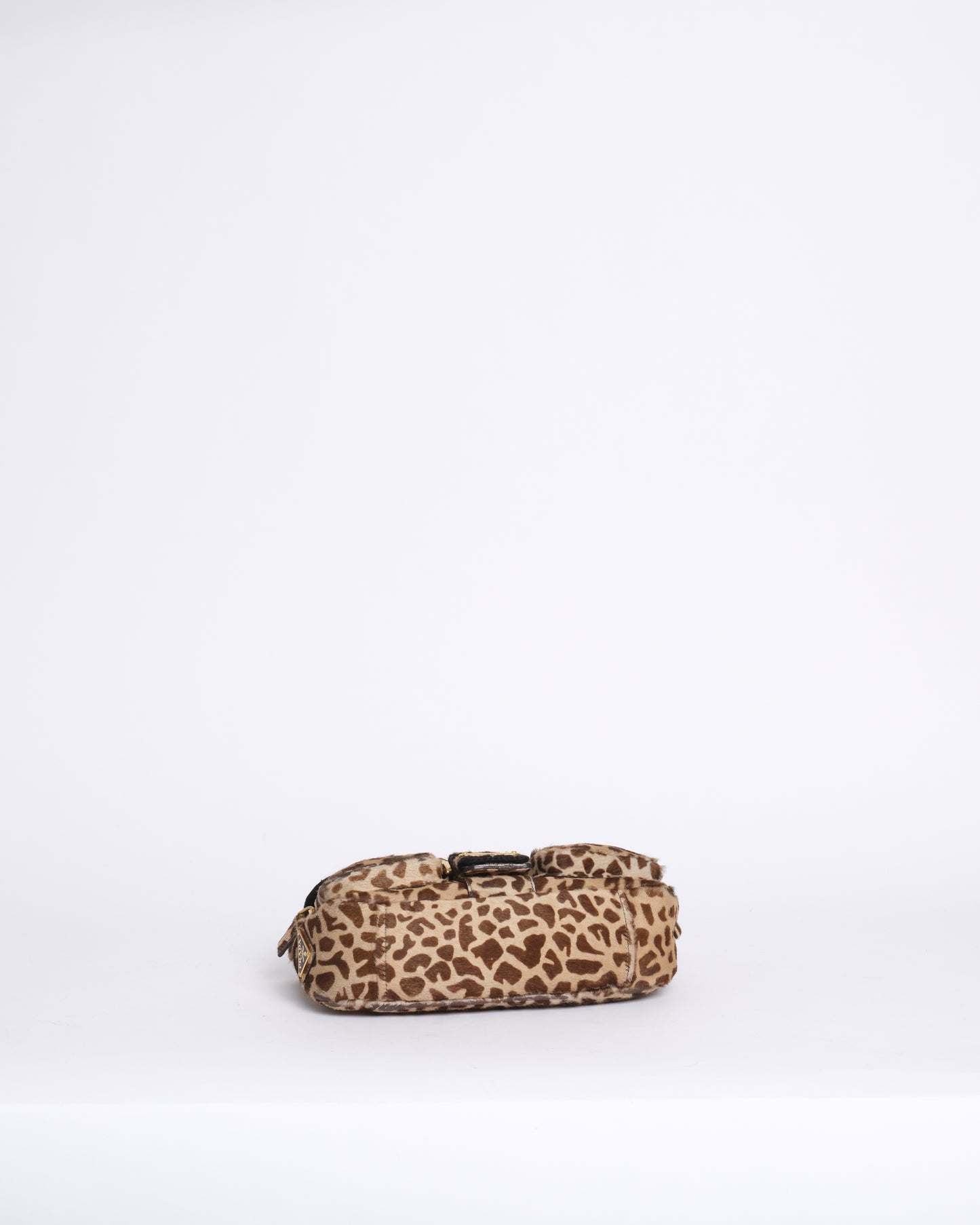 Prada Brown Pony Hair Leopard Printed Shoulder Bag