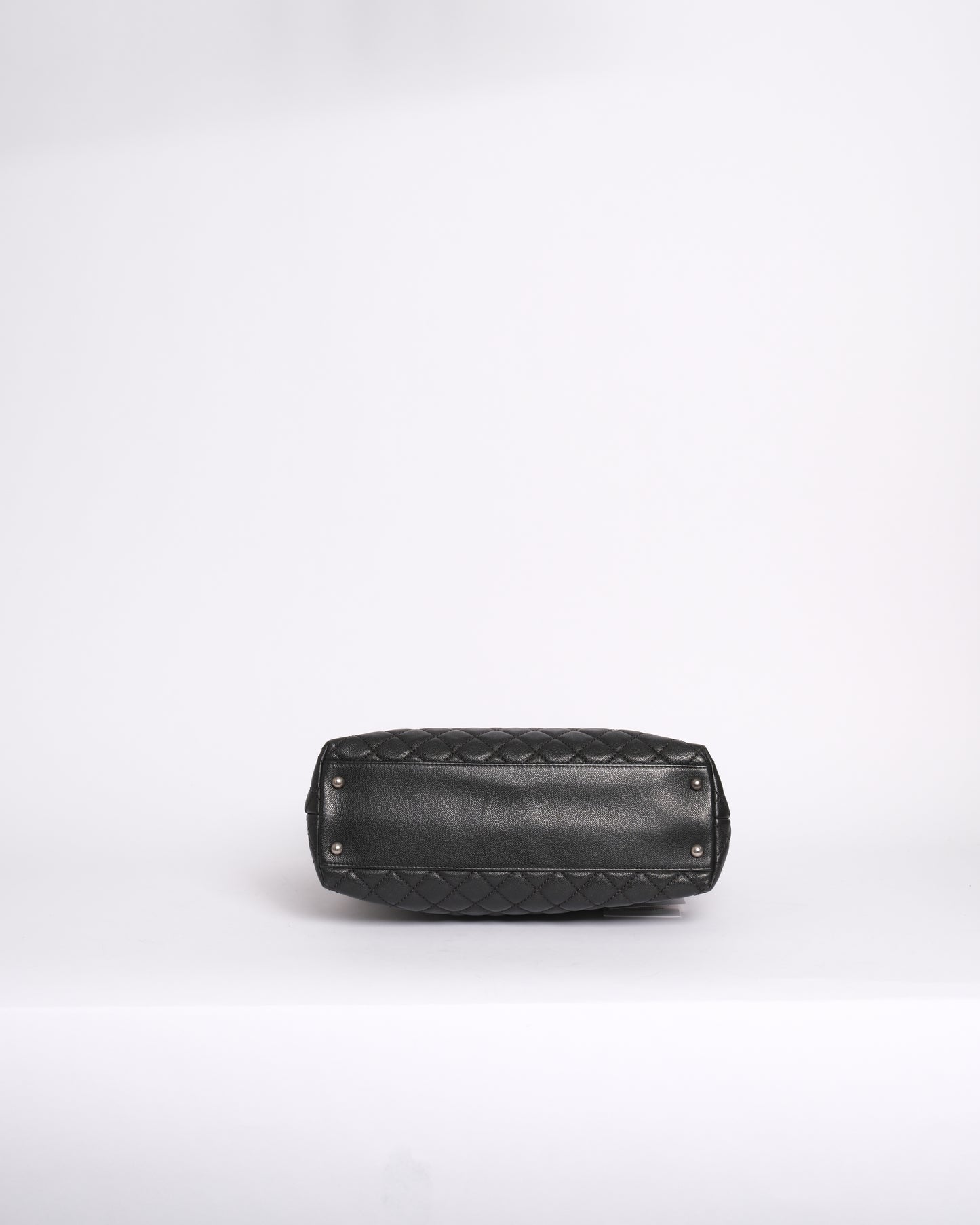 Chanel Black & Burgundy Caviar Leather & Lizard Coco Handle Flap