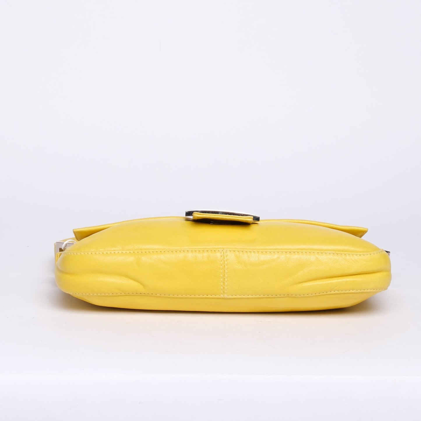 Fendi Yellow & Green Leather Baguette Shoulder Bag