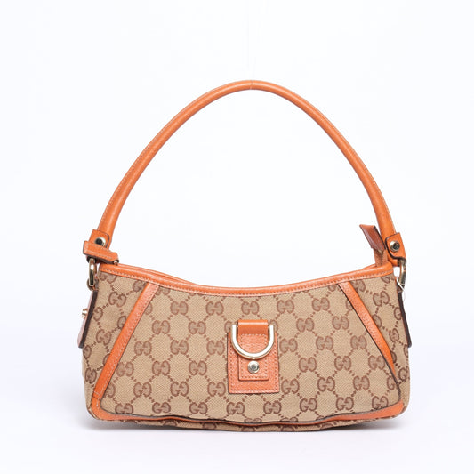 Gucci Brown Monogram Canvas Abbey Shoulder Bag