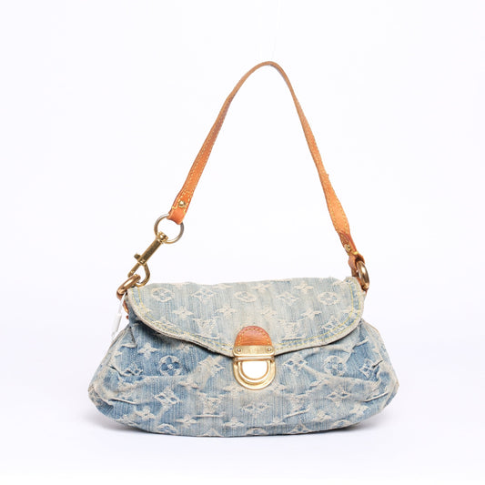 Louis Vuitton Denim Pleaty Shoulder Bag