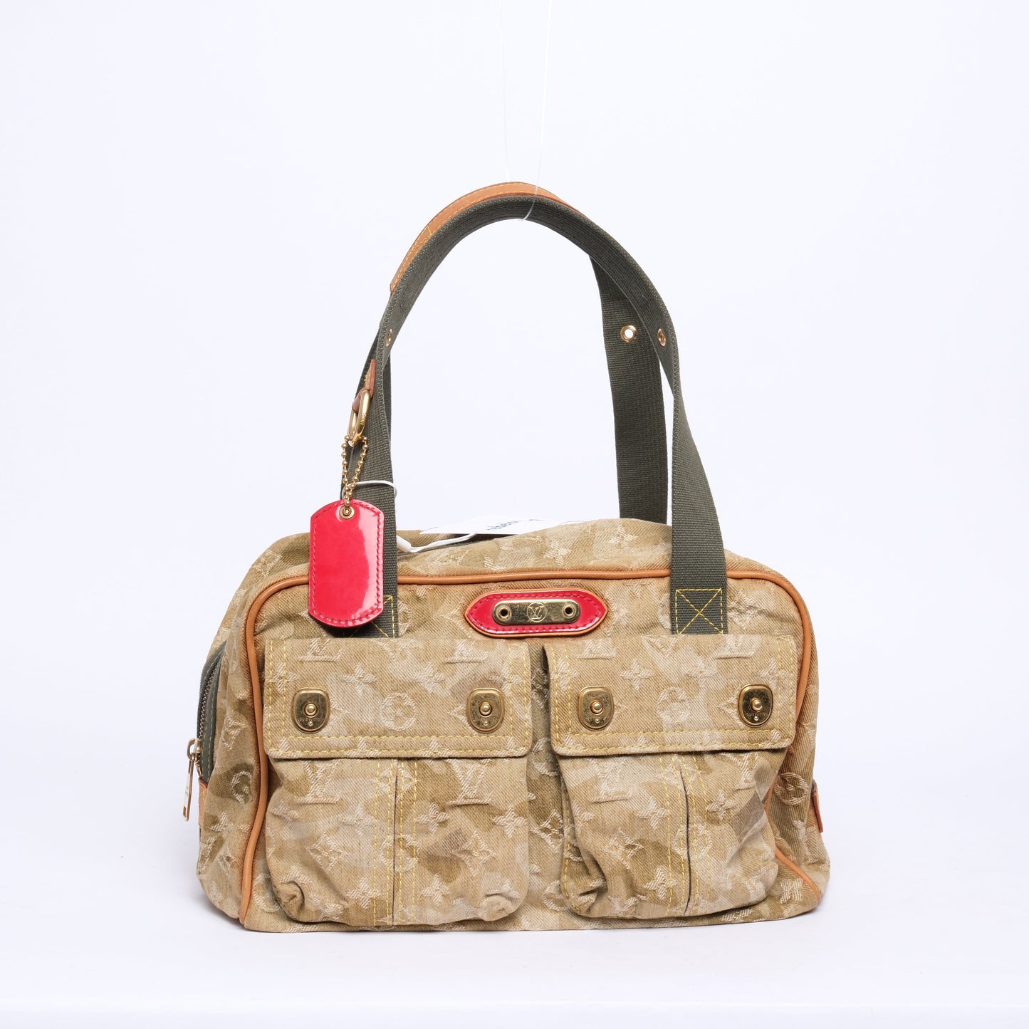 RARE Louis Vuitton X Murakami Green Denim Monogram Jasmine Shoulder Bag