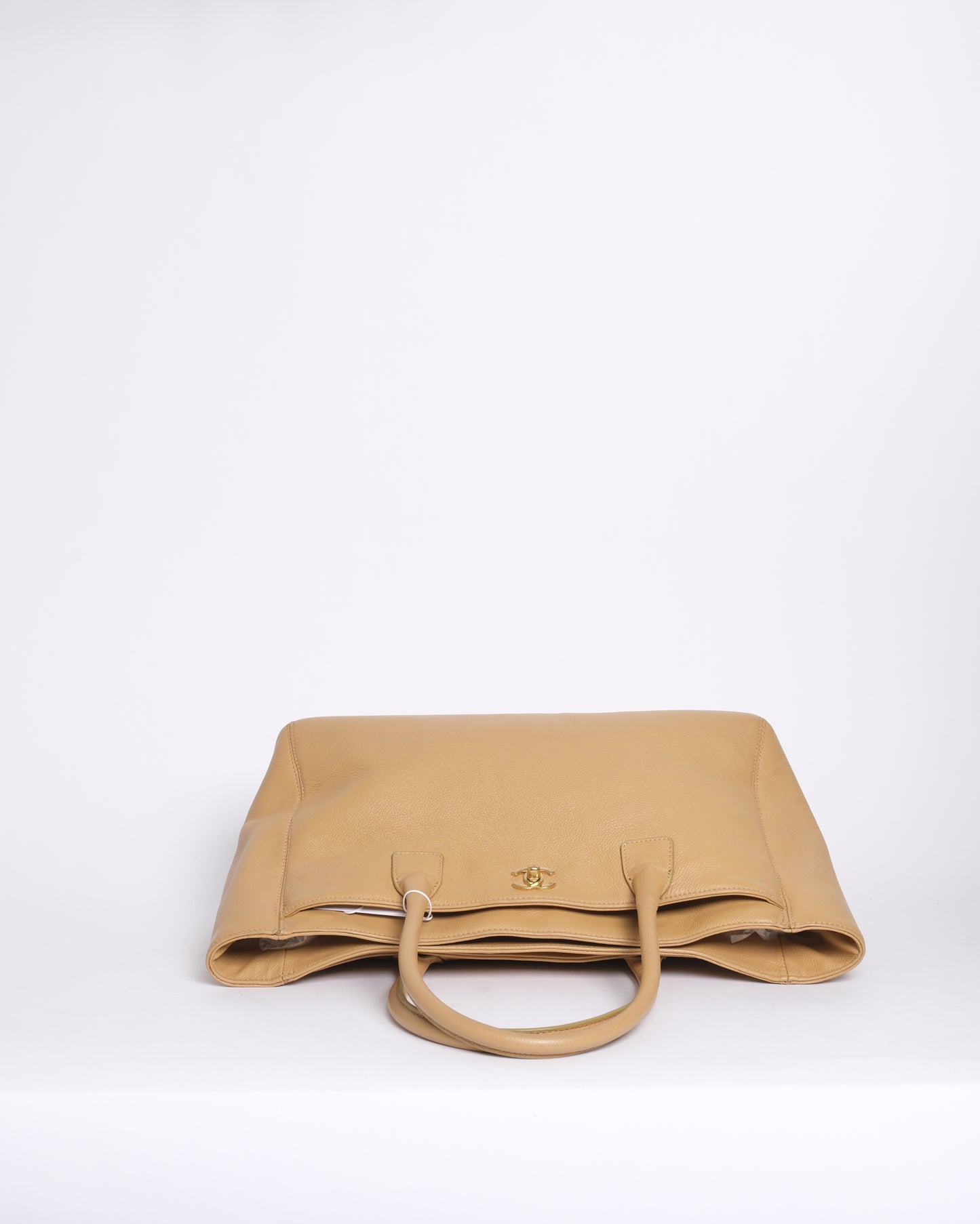Chanel Tan Caviar Leather Executive Cerf Tote Bag