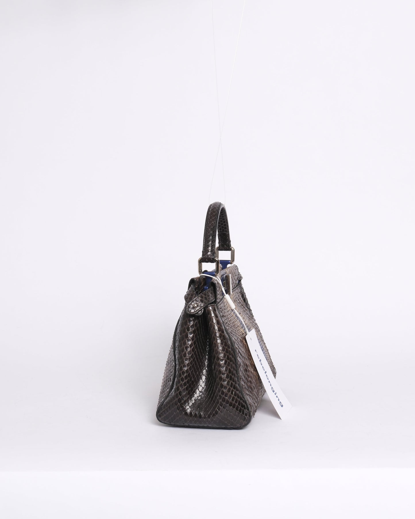 RARE Fendi Multicolored Python Mini Peakaboo Top Handle Bag