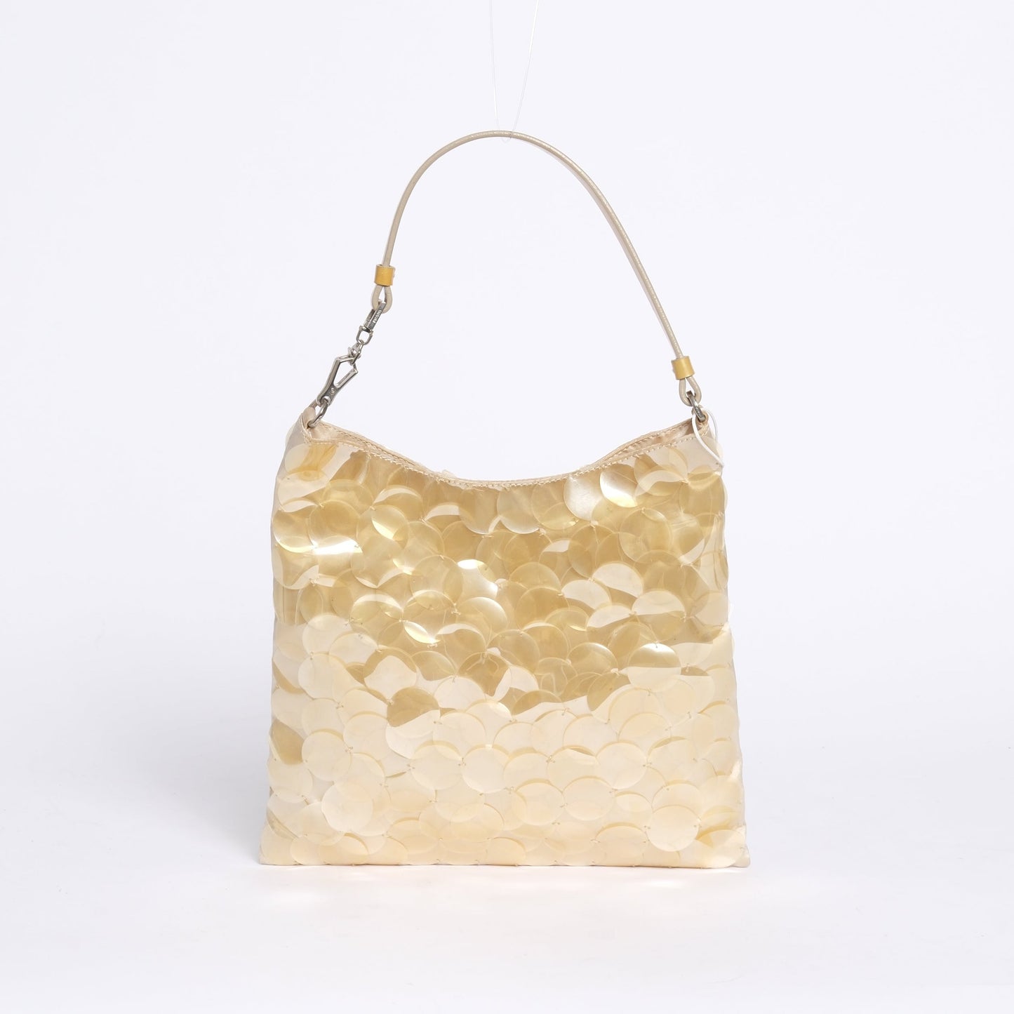 RARE Prada Baby Yellow Plastic Sequin Disk Small Shoulder Bag