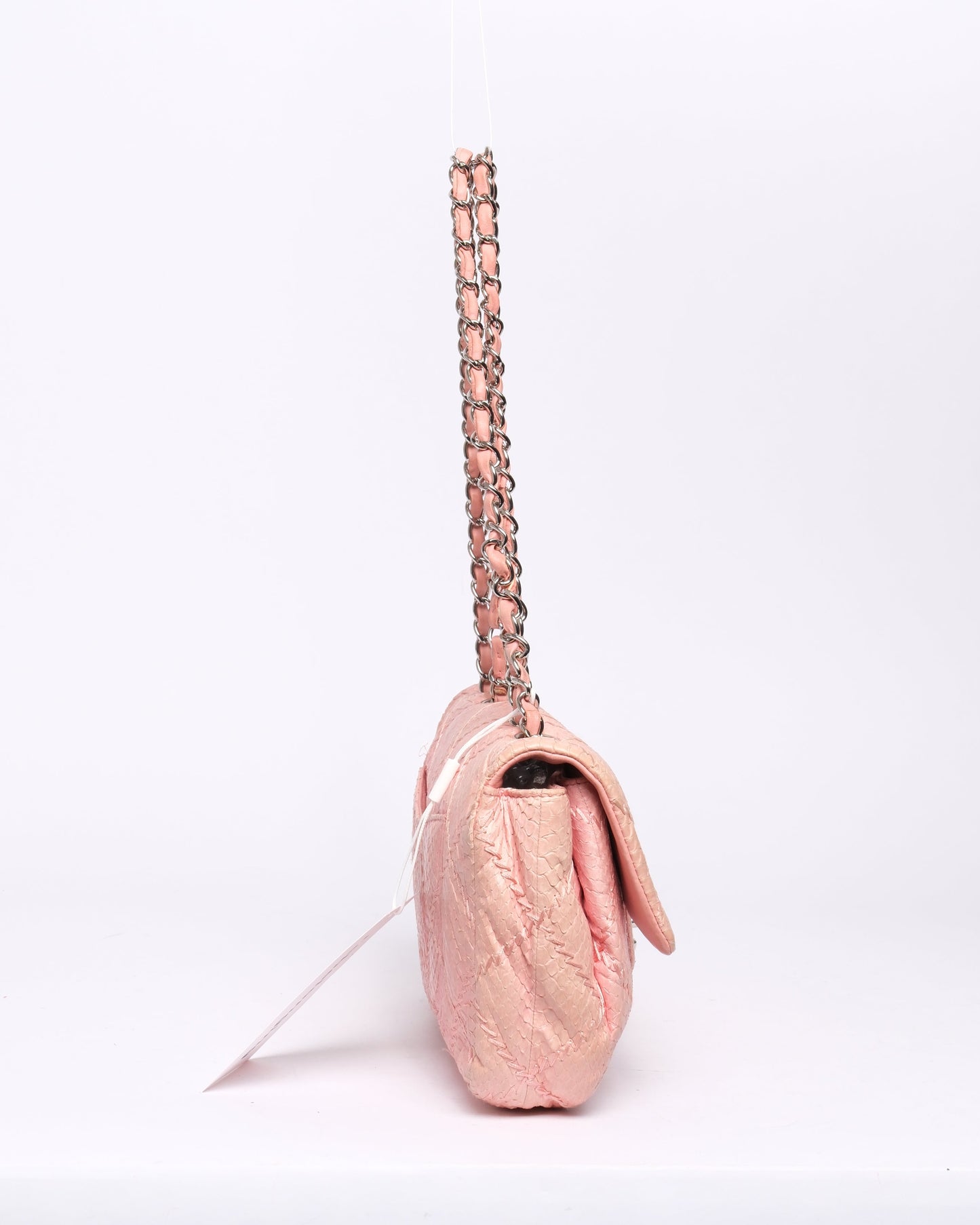 Chanel Pink Python Shoulder Flap Bag