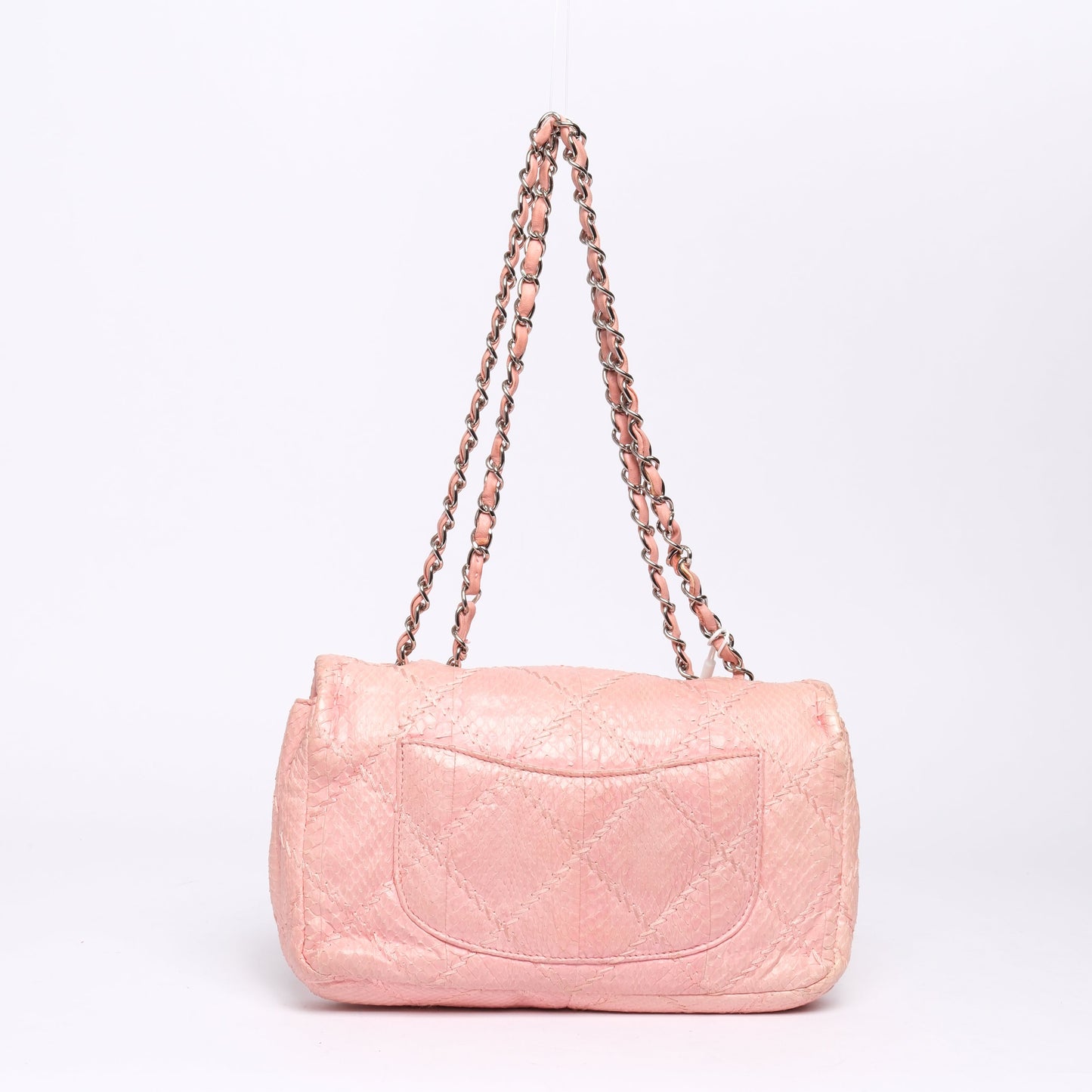 Chanel Pink Python Shoulder Flap Bag