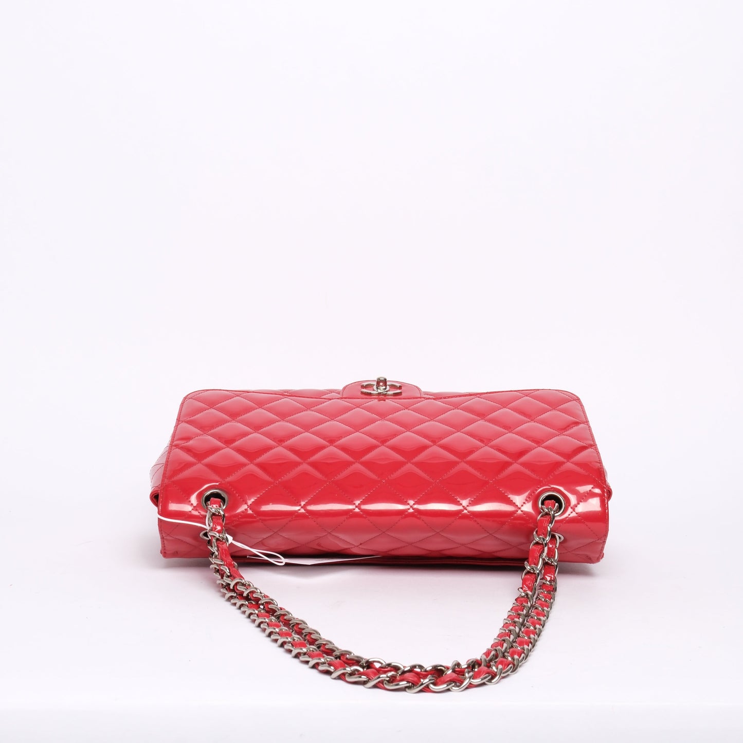 Chanel Red Patent Leather Maxi Flap Bag