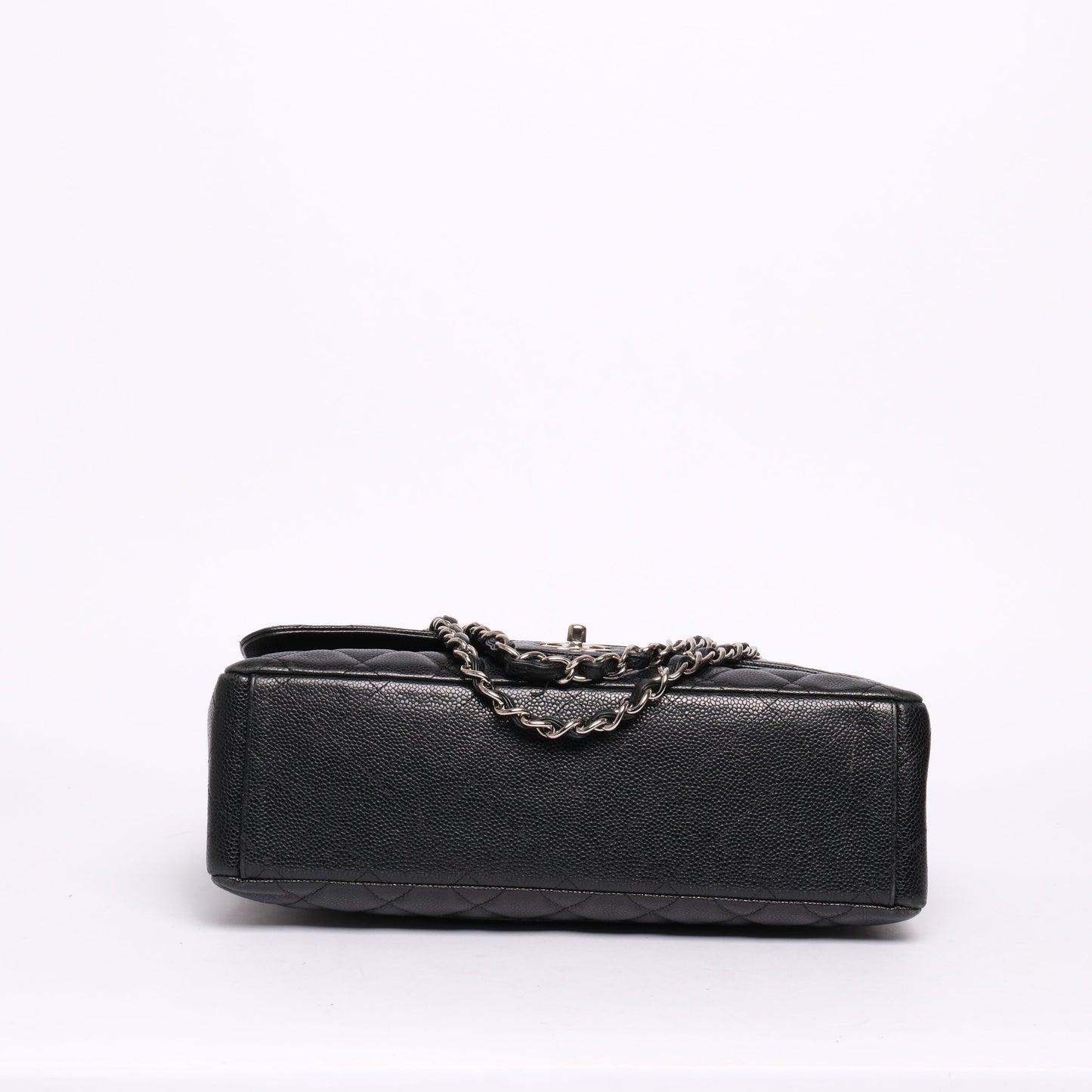 Chanel Black Caviar Leather Quilted Maxi Flap SHW