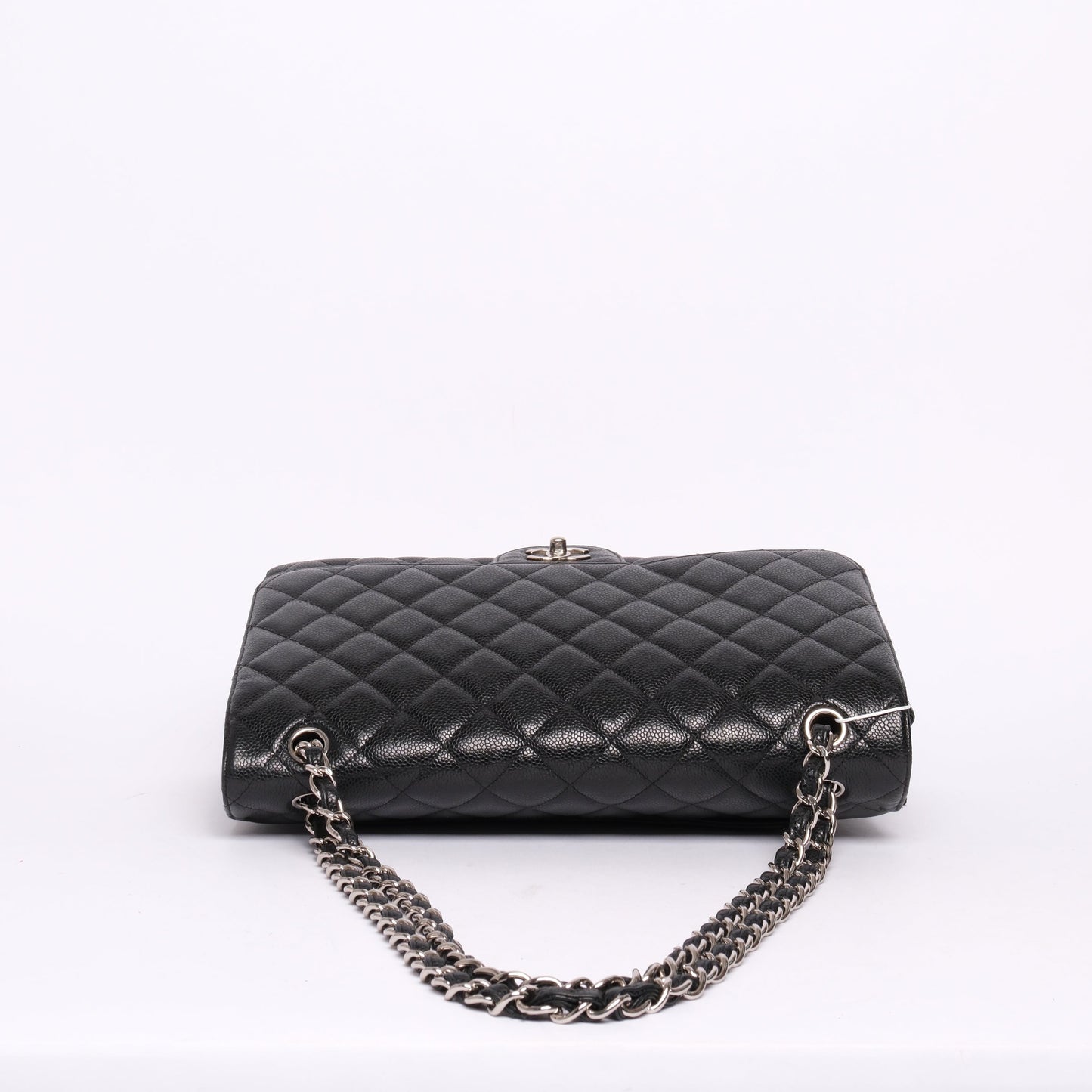 Chanel Black Caviar Leather Quilted Maxi Flap SHW