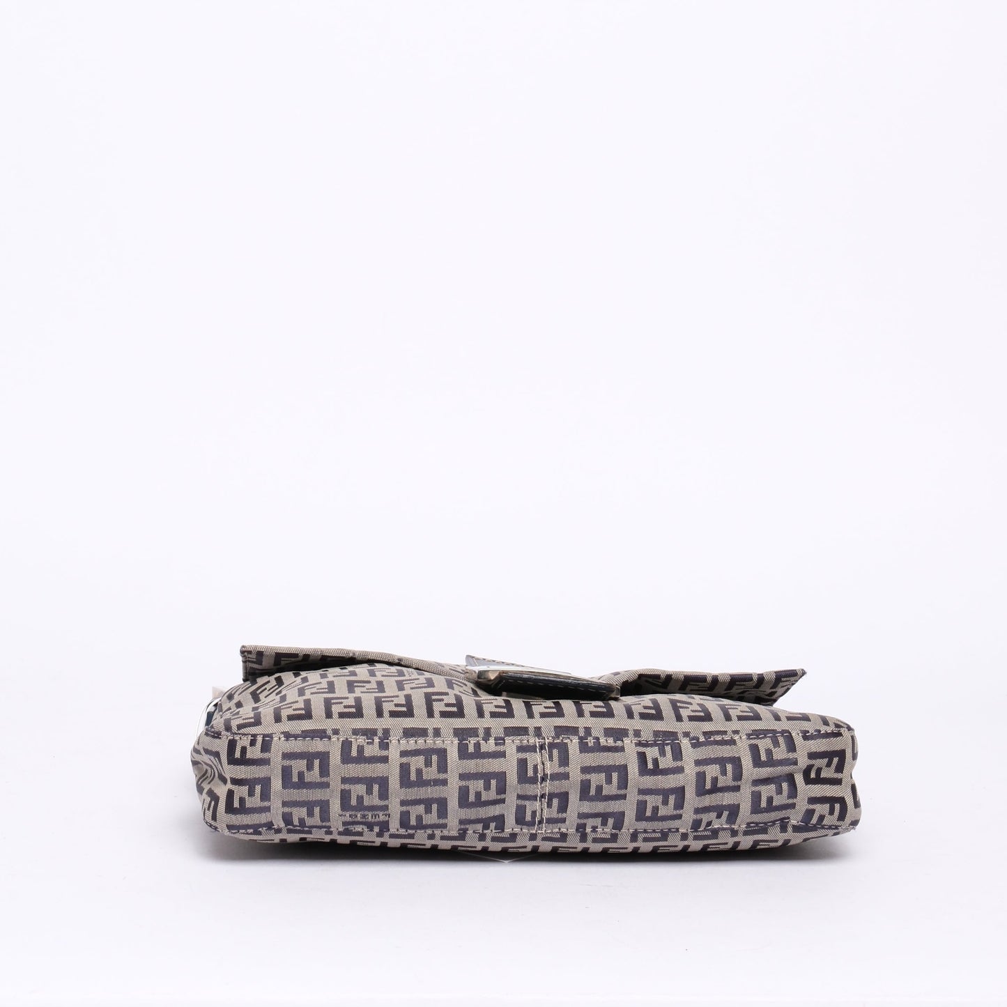 Fendi Navy Canvas Zucchino Monogram Baguette Shoulder Bag