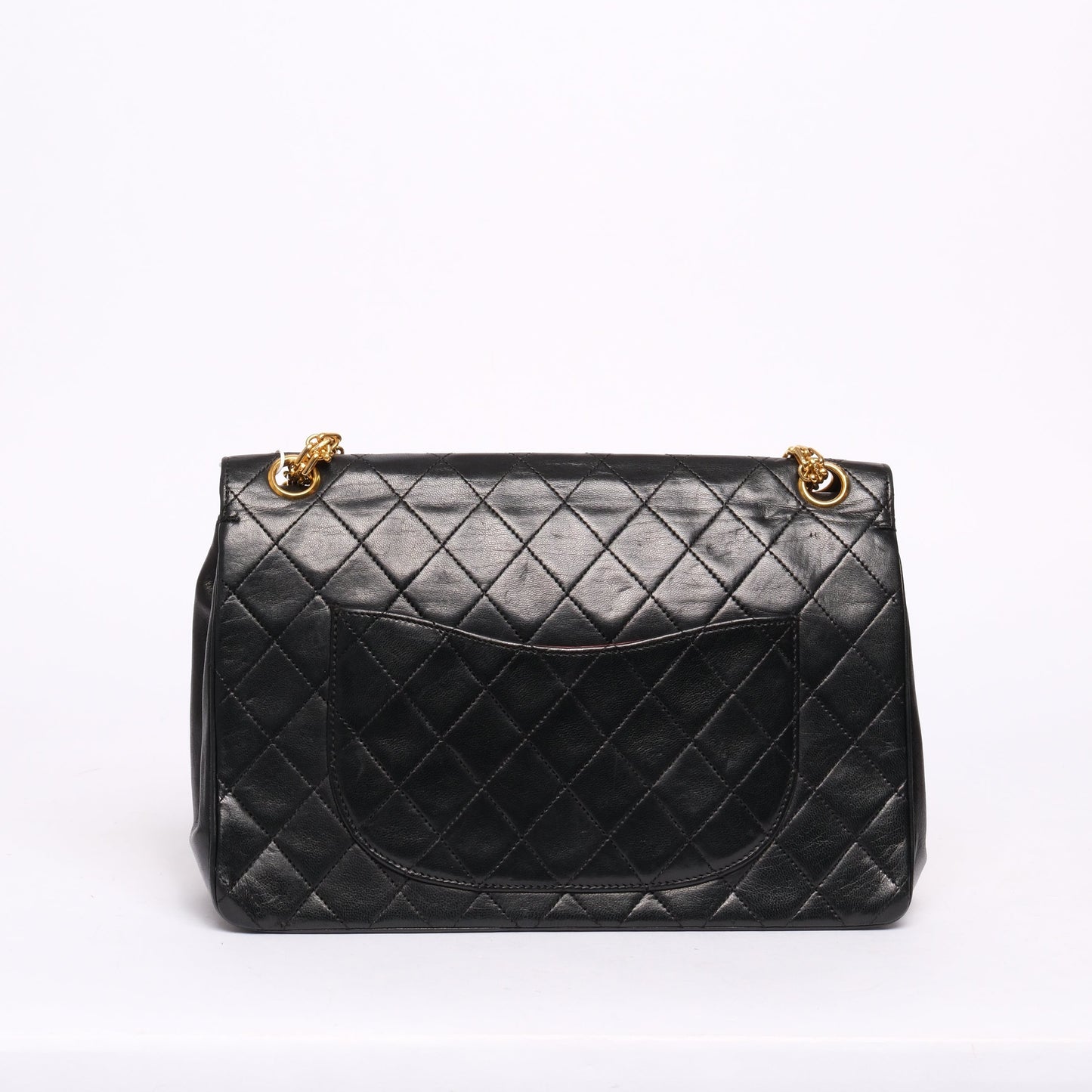 Chanel Black 24K GPHW Vintage Flap Bag w/ Bijoux Chain