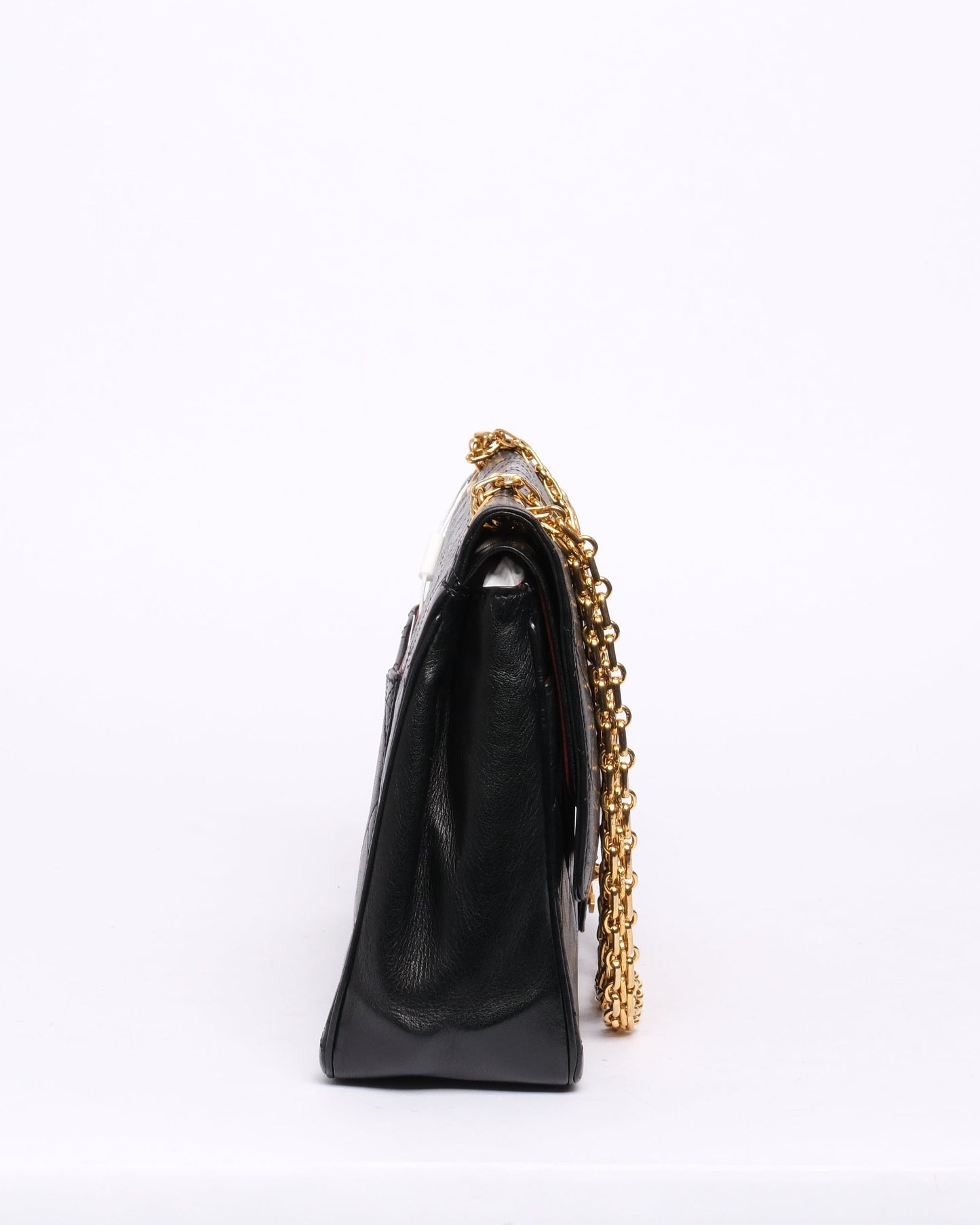 Chanel Black 24K GPHW Vintage Flap Bag w/ Bijoux Chain