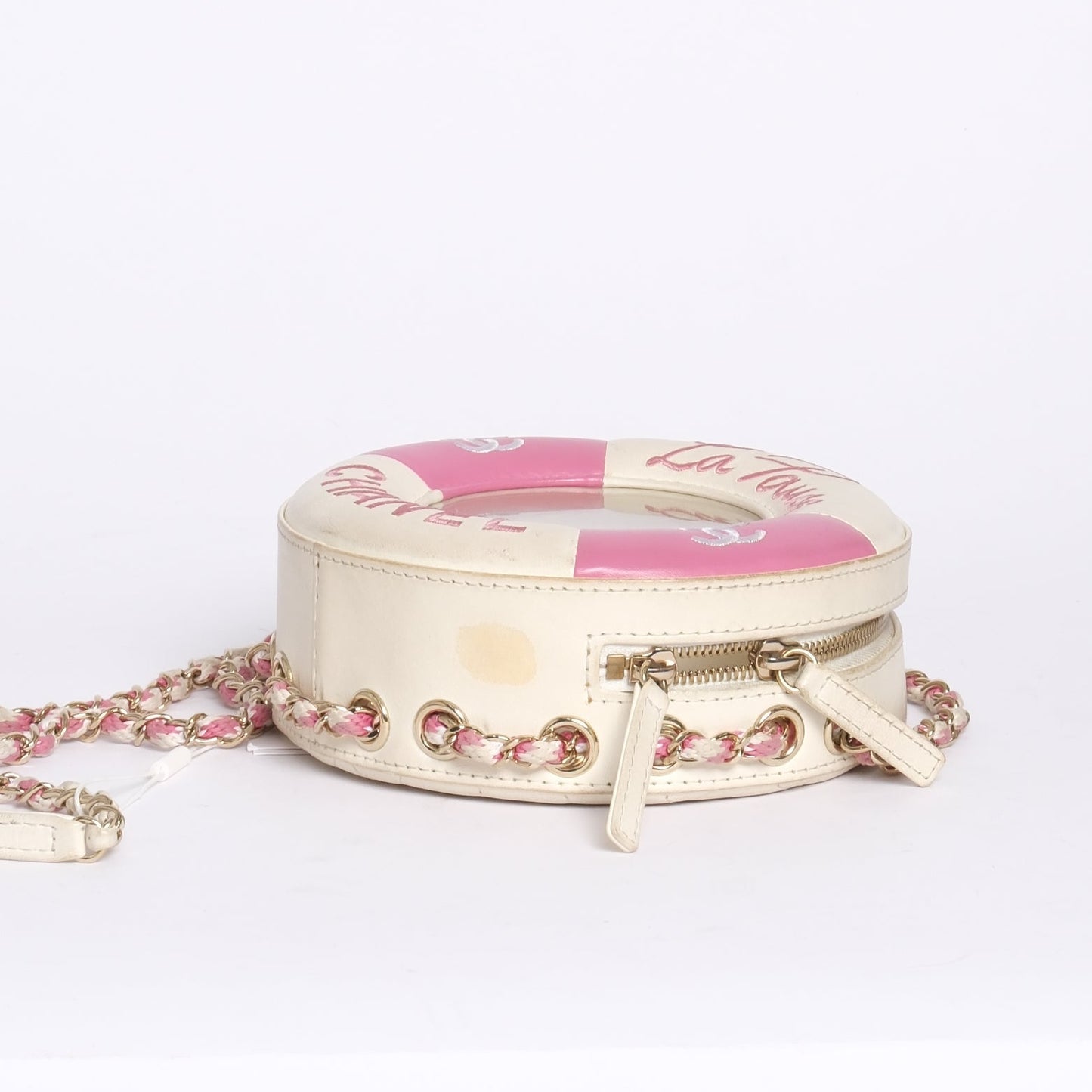 Chanel 2019 Pink & Cream Lifesaver Crossbody Bag