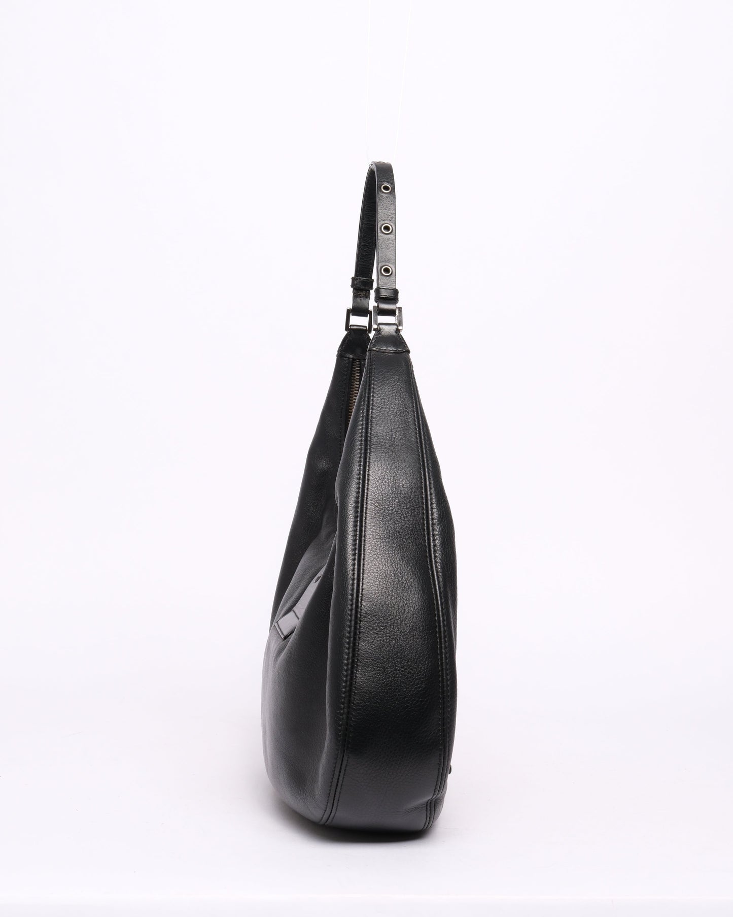 Christian Dior Black Leather Street Chic Croissant Shoulder Bag