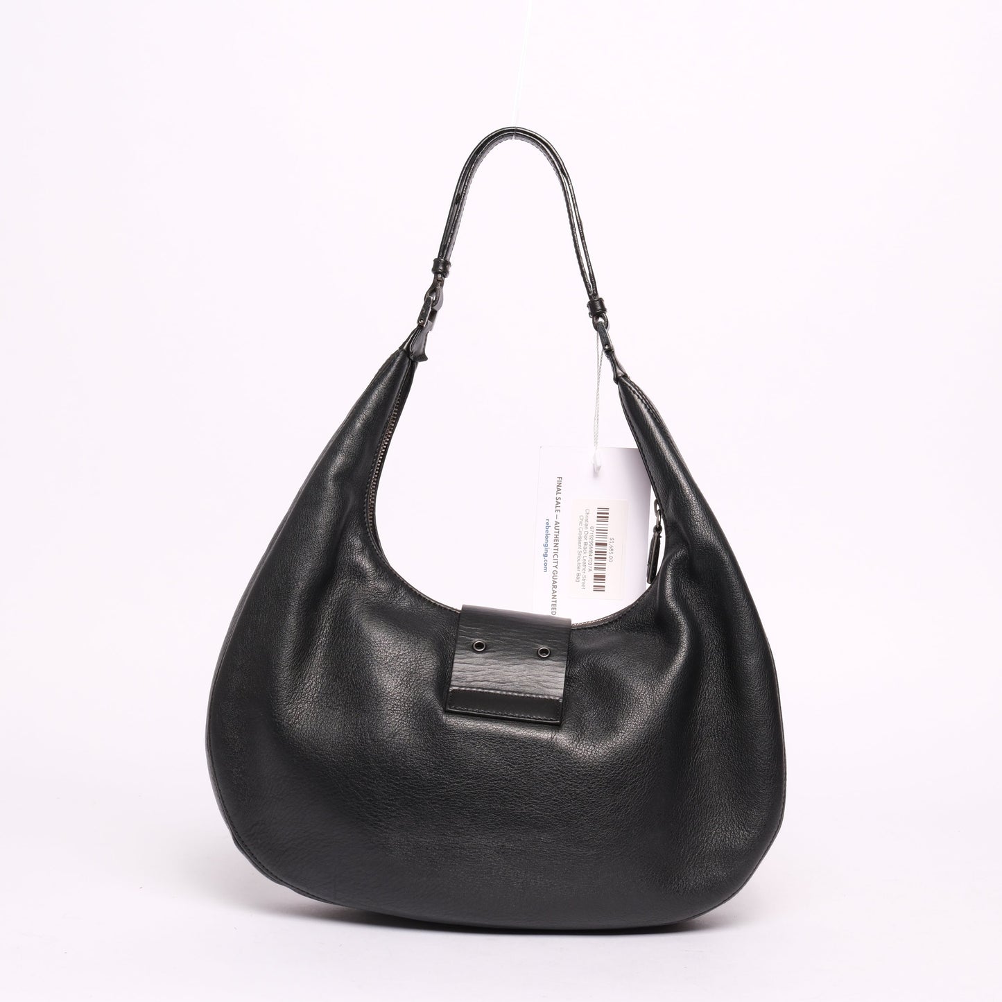 Christian Dior Black Leather Street Chic Croissant Shoulder Bag