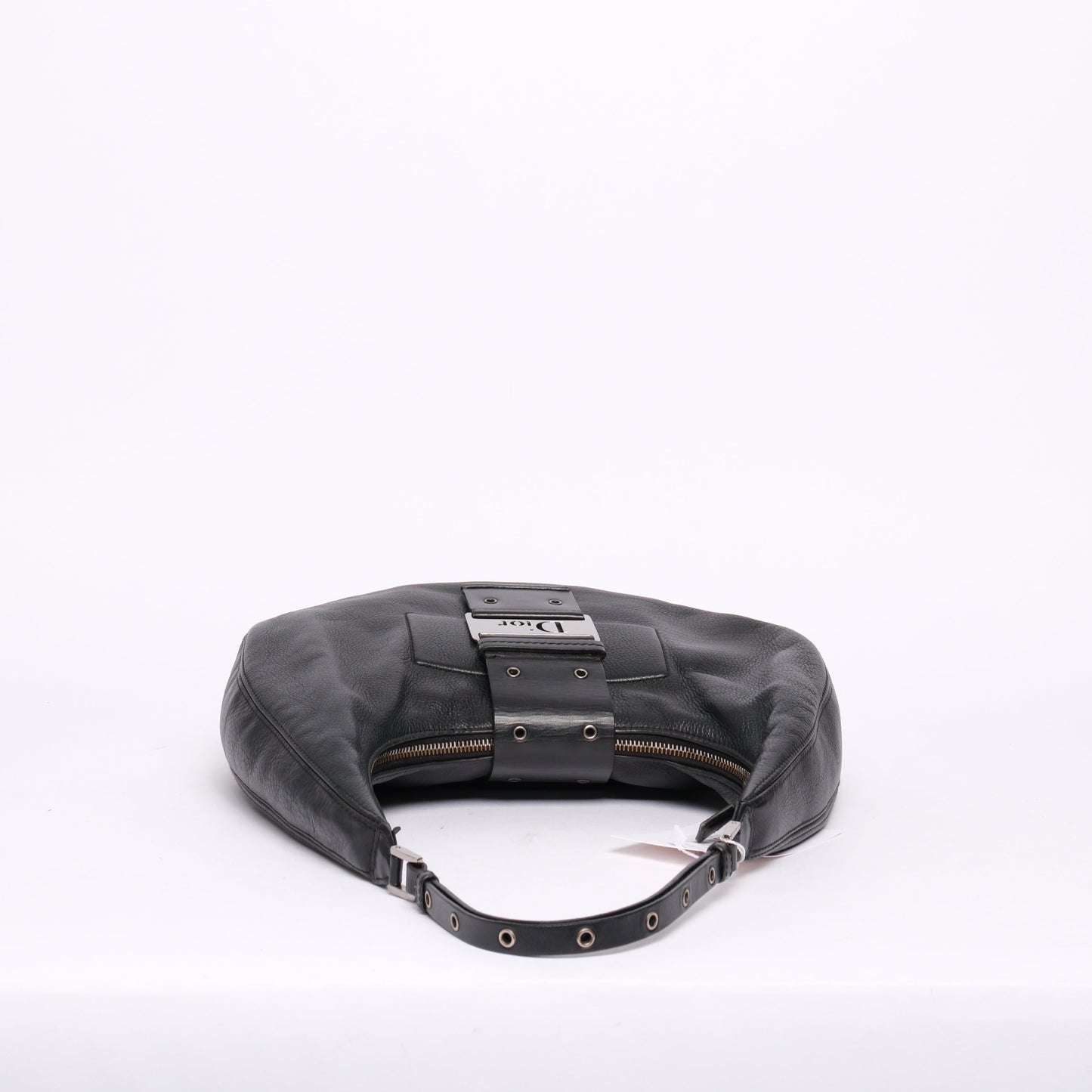 Christian Dior Black Leather Street Chic Croissant Shoulder Bag