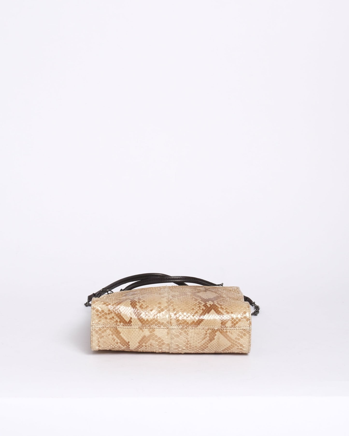 Prada Brown Python Chain Shoulder Bag