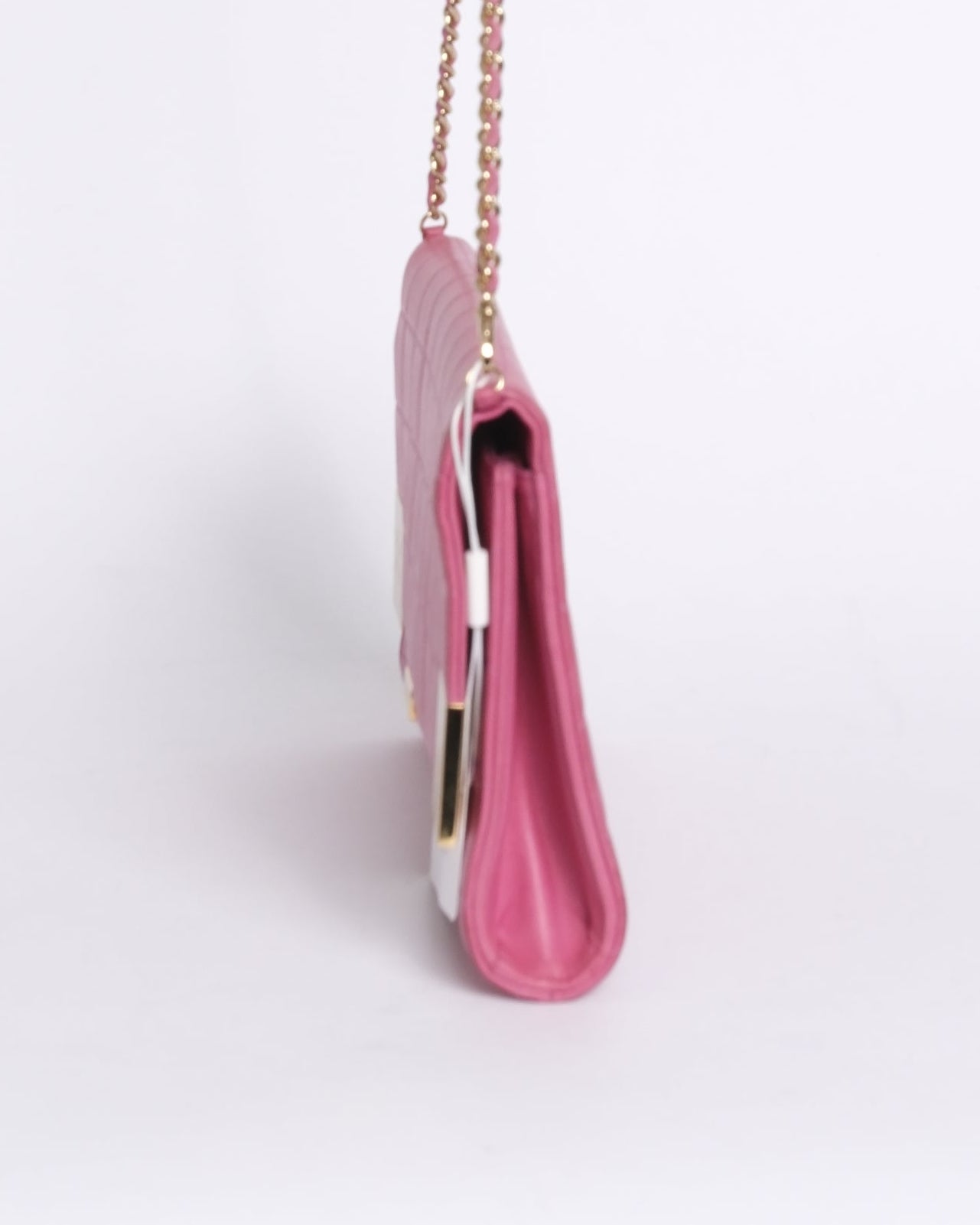 Chanel Pink Lambskin Leather Chocolate Bar Shoulder Bag