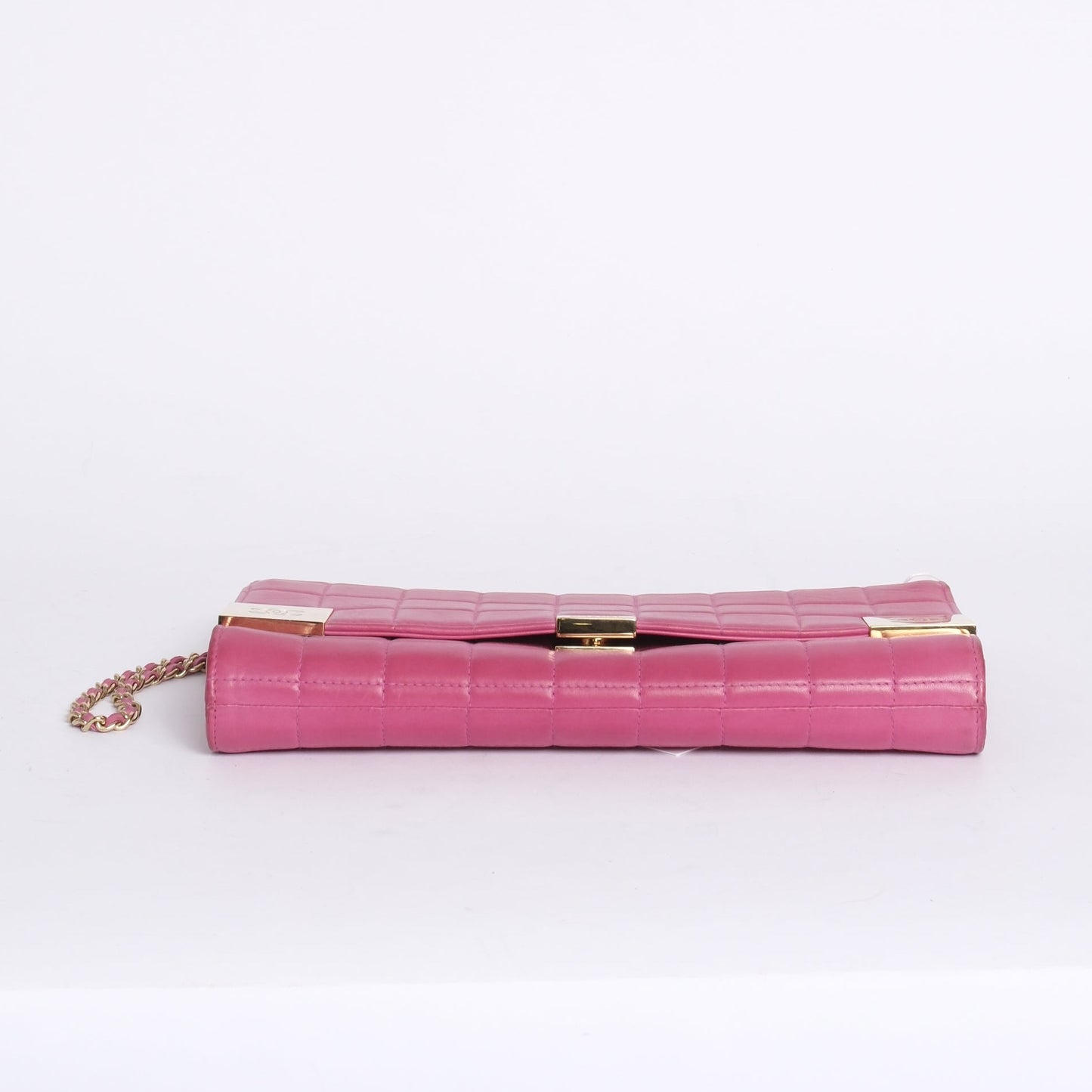 Chanel Pink Lambskin Leather Chocolate Bar Shoulder Bag
