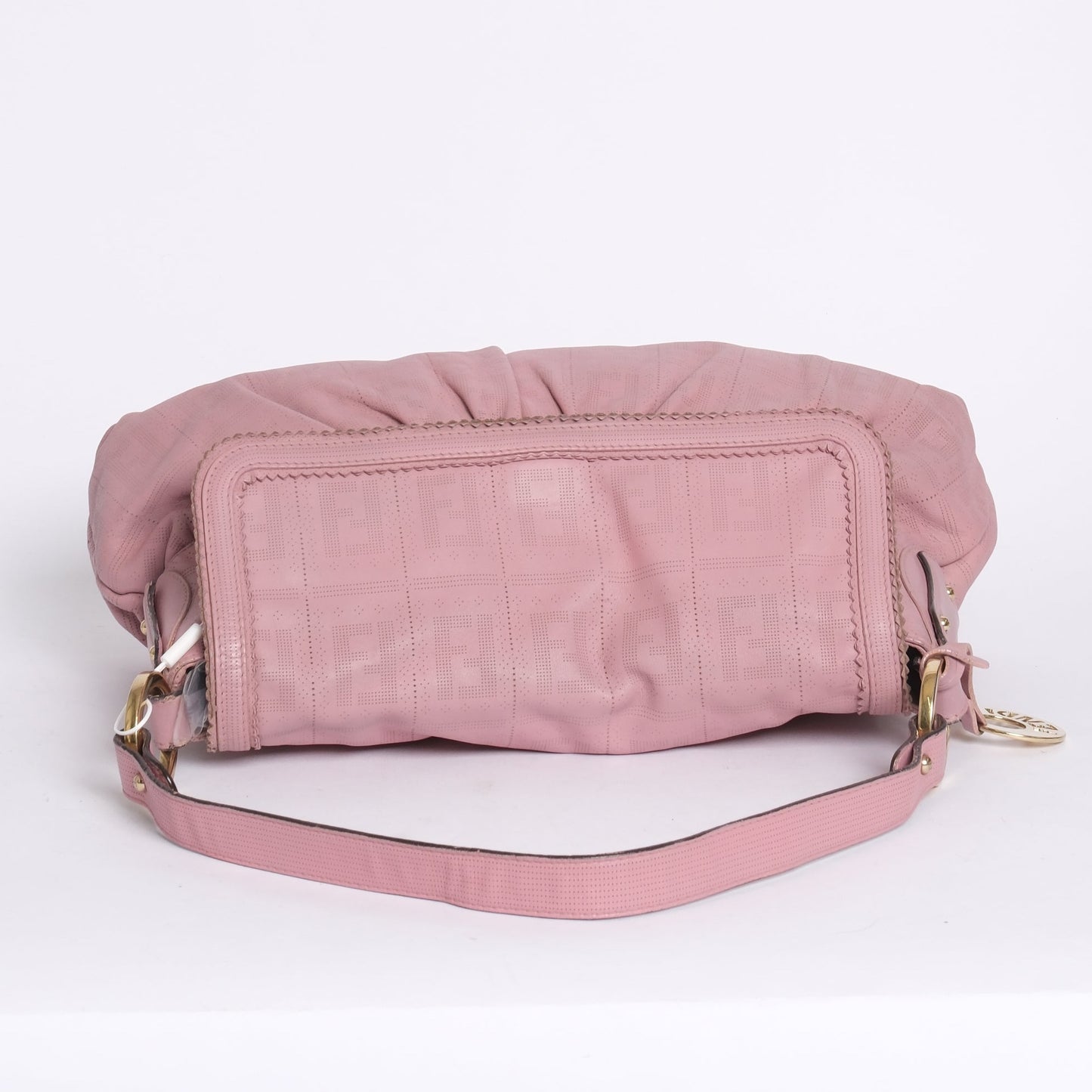 Fendi Pink Leather Chef Zucca Monogram Handbag