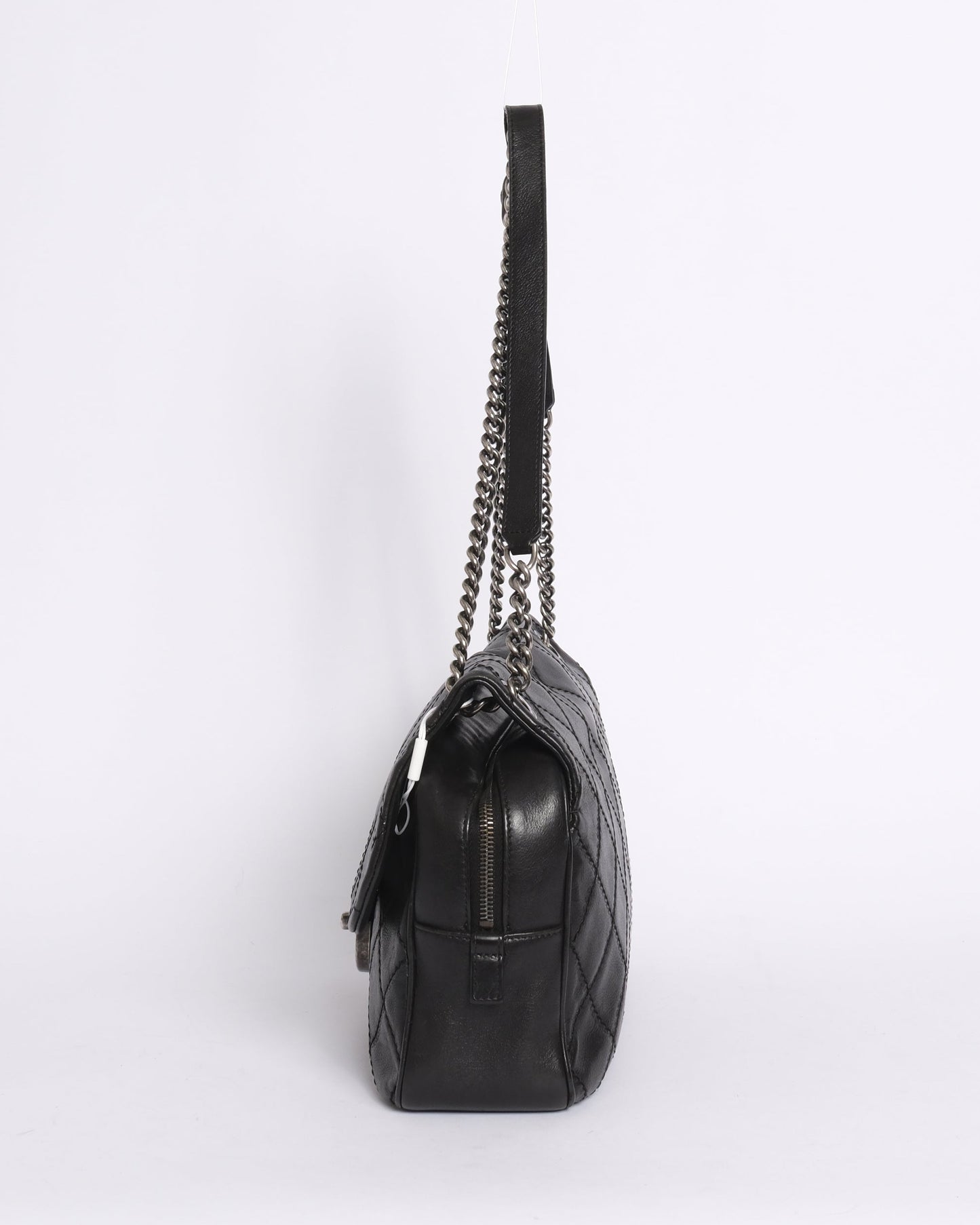 Chanel Black Lambskin Leather Paris-Edinburgh Flap
