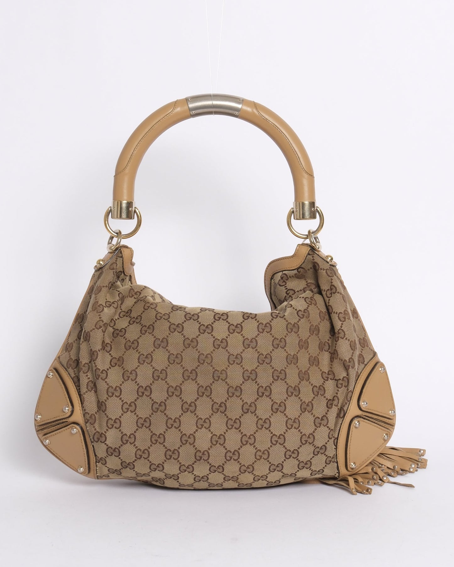 Gucci Brown Monogram Canvas Babouska Indy Shoulder