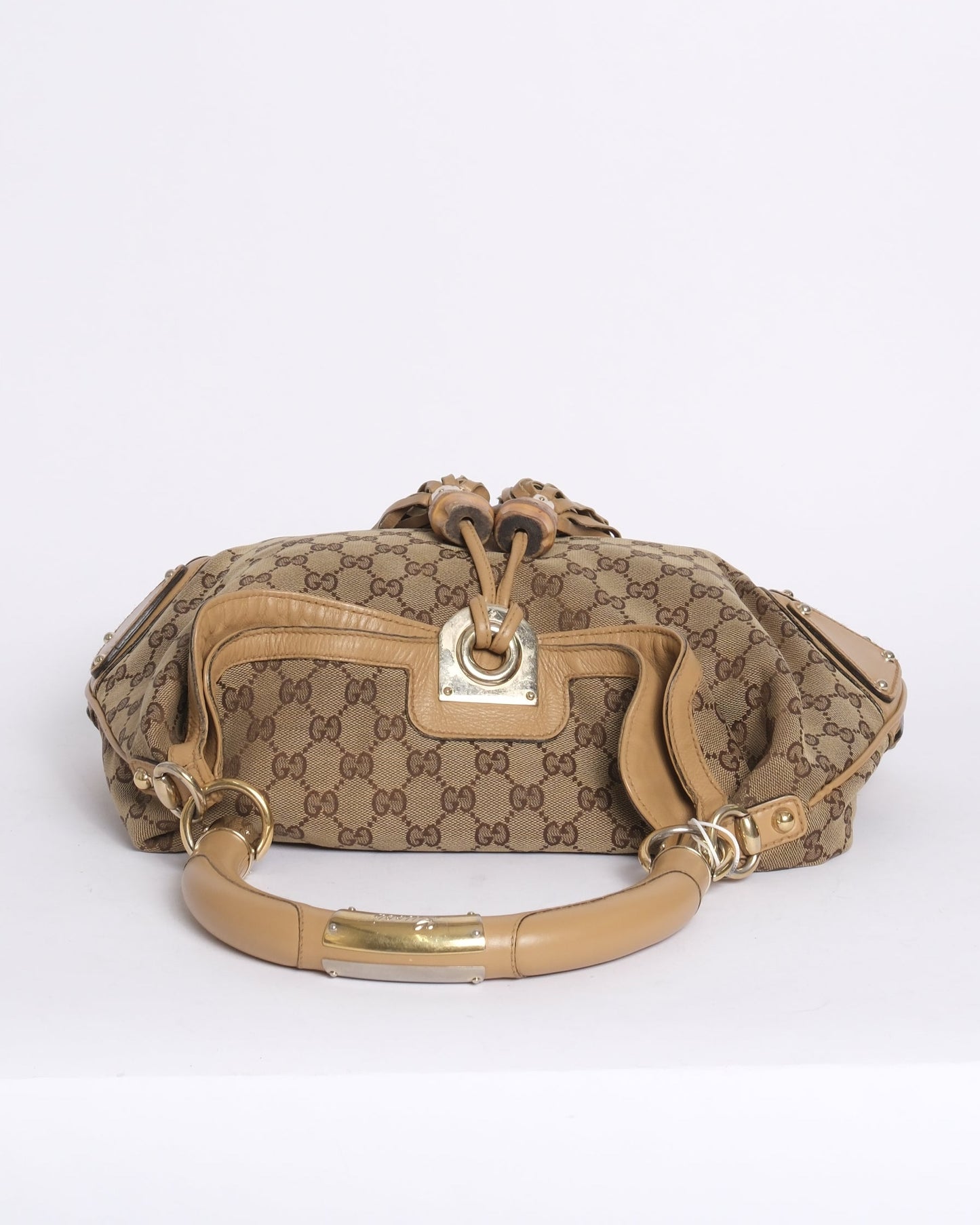Gucci Brown Monogram Canvas Babouska Indy Shoulder