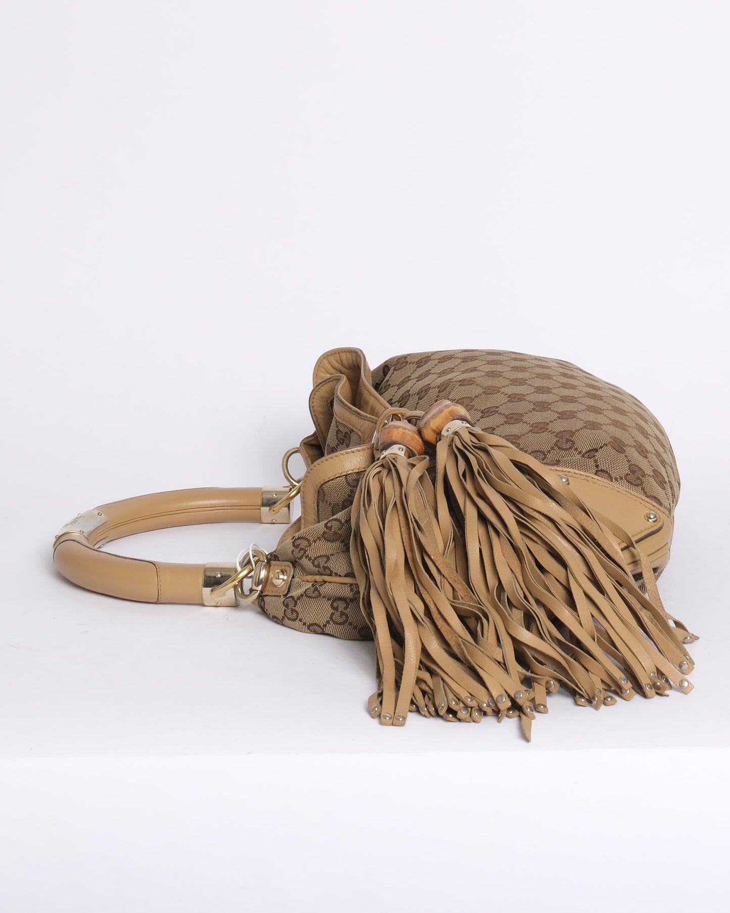 Gucci Brown Monogram Canvas Babouska Indy Shoulder