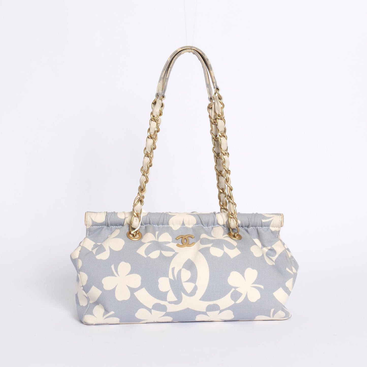 Chanel Light Blue Canvas CoCo Mark Chain Shoulder Bag