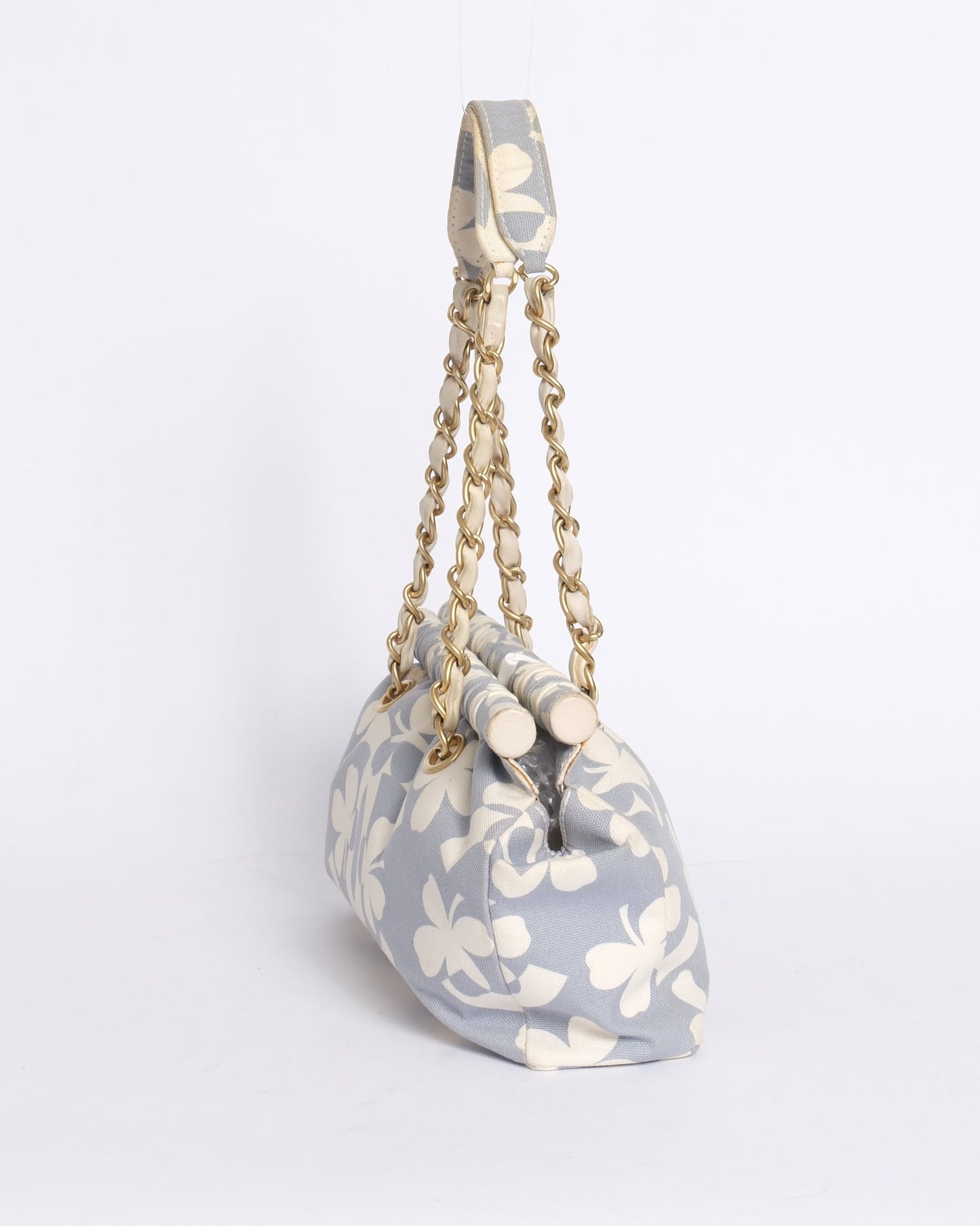 Chanel Light Blue Canvas CoCo Mark Chain Shoulder Bag