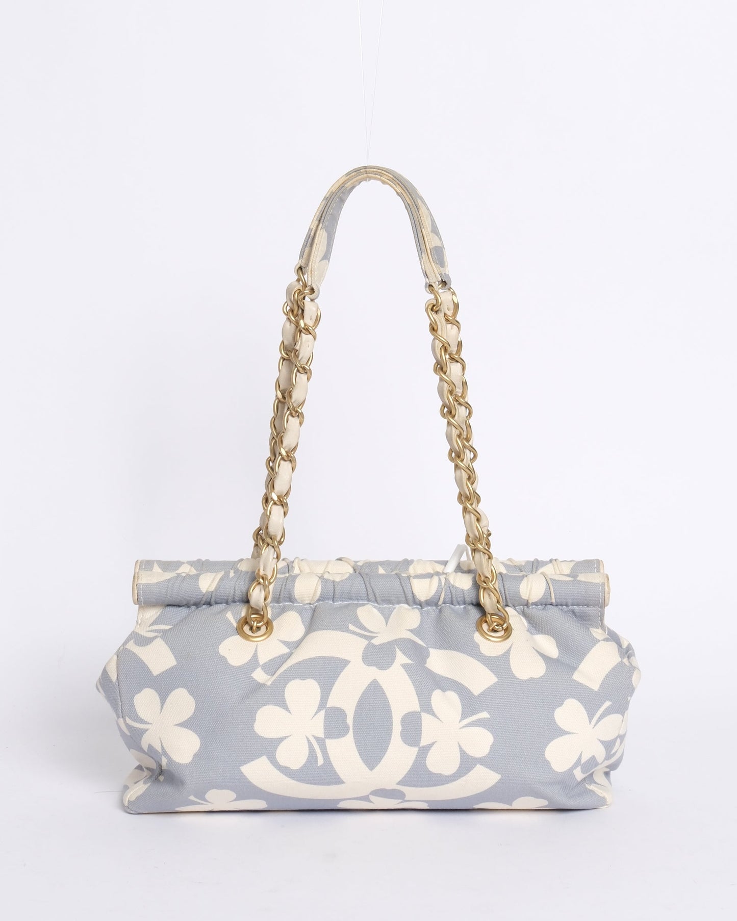 Chanel Light Blue Canvas CoCo Mark Chain Shoulder Bag