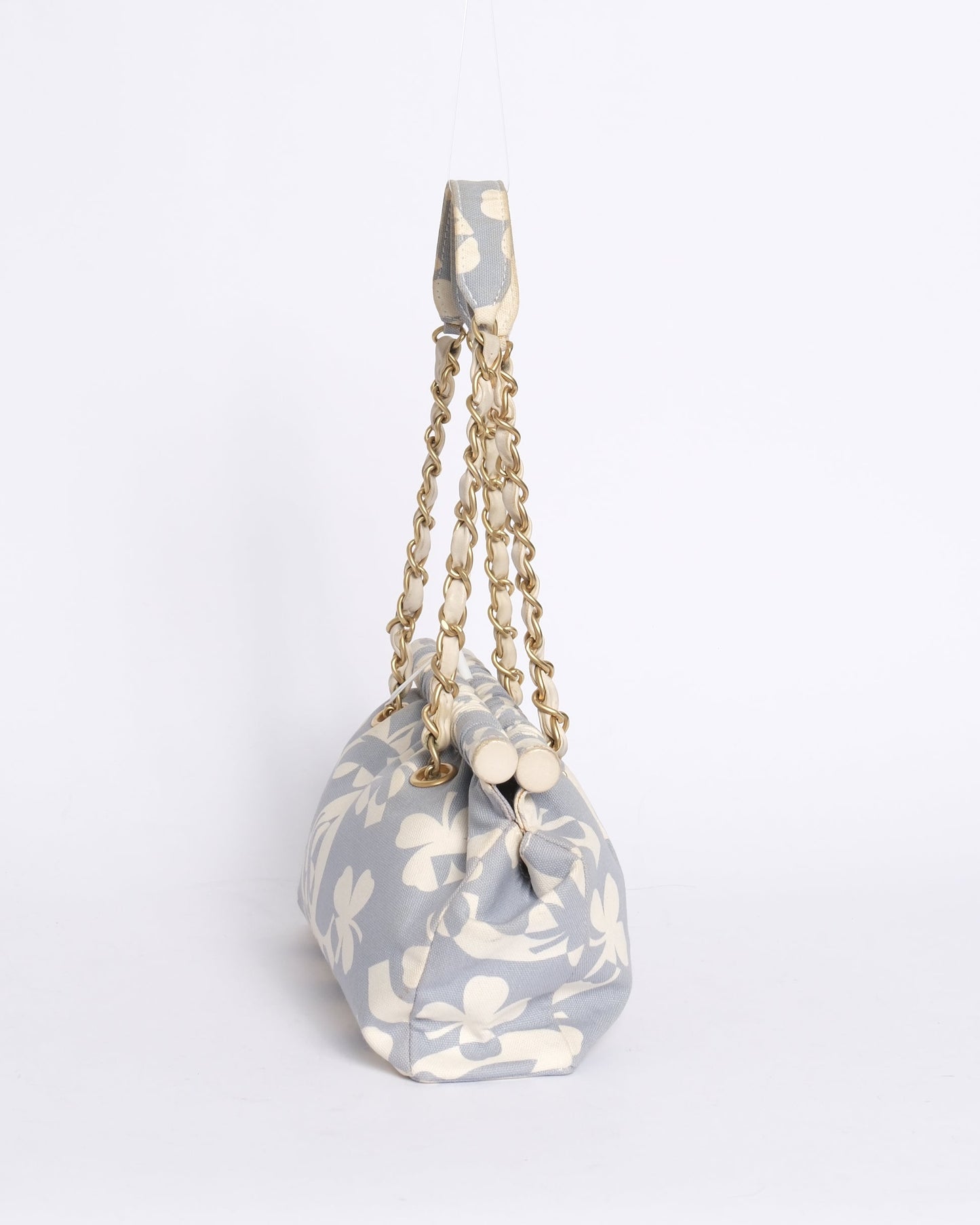 Chanel Light Blue Canvas CoCo Mark Chain Shoulder Bag